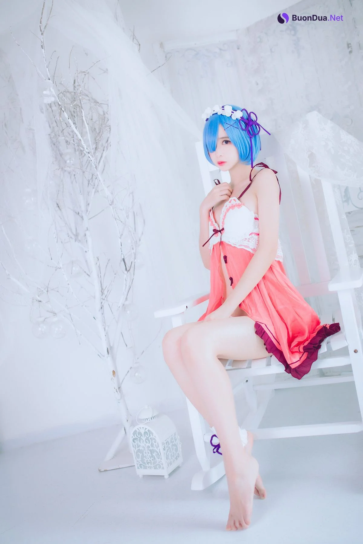Cosplay 疯猫ss 蕾姆 - 写真 3