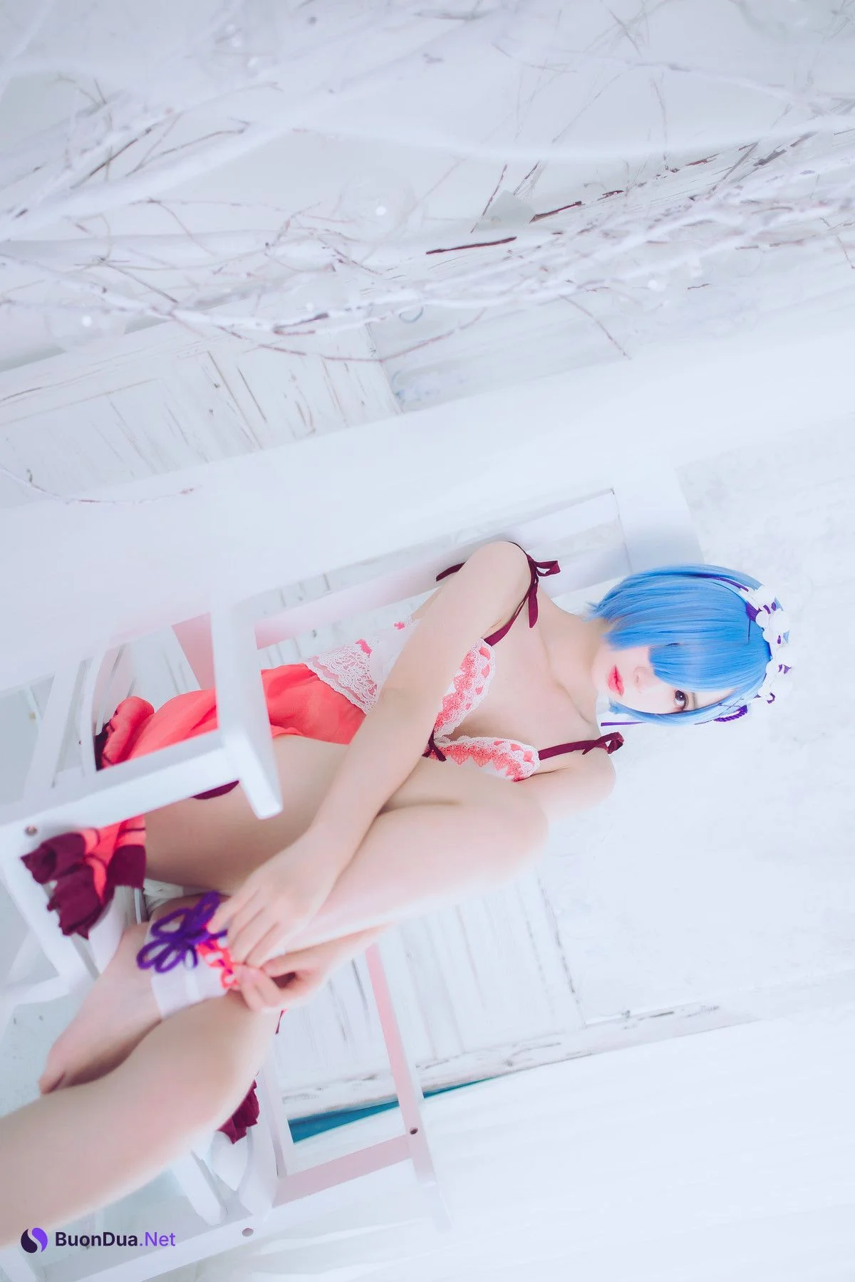 Cosplay 疯猫ss 蕾姆 - 写真 4