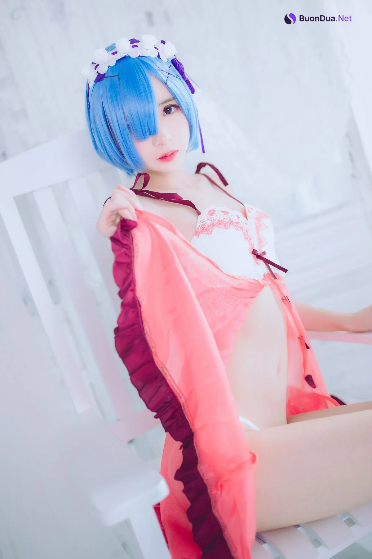 Cosplay 疯猫ss 蕾姆 - 写真 5