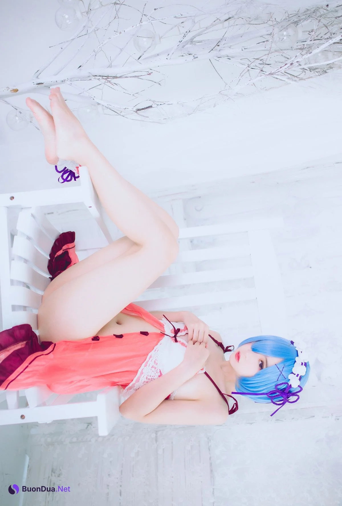 Cosplay 疯猫ss 蕾姆 - 写真 8