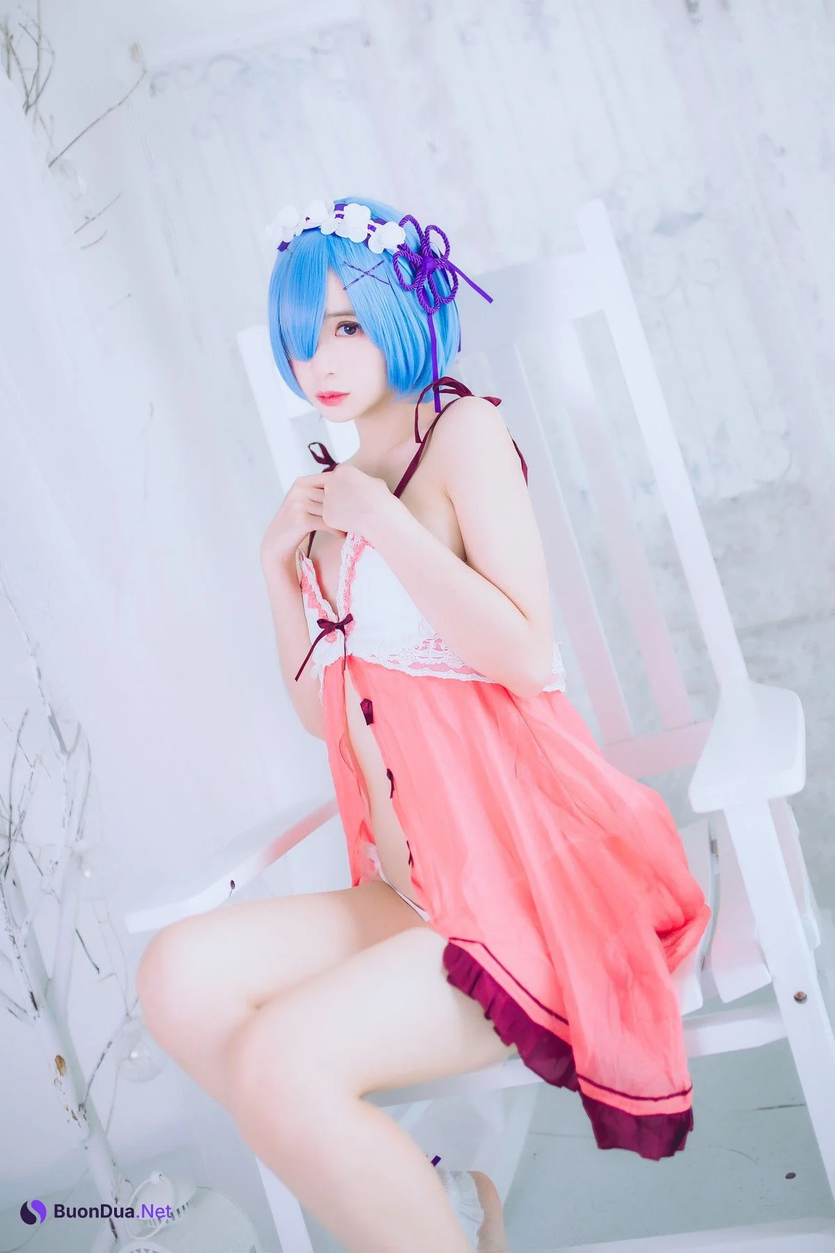Cosplay 疯猫ss 蕾姆 - 写真 9