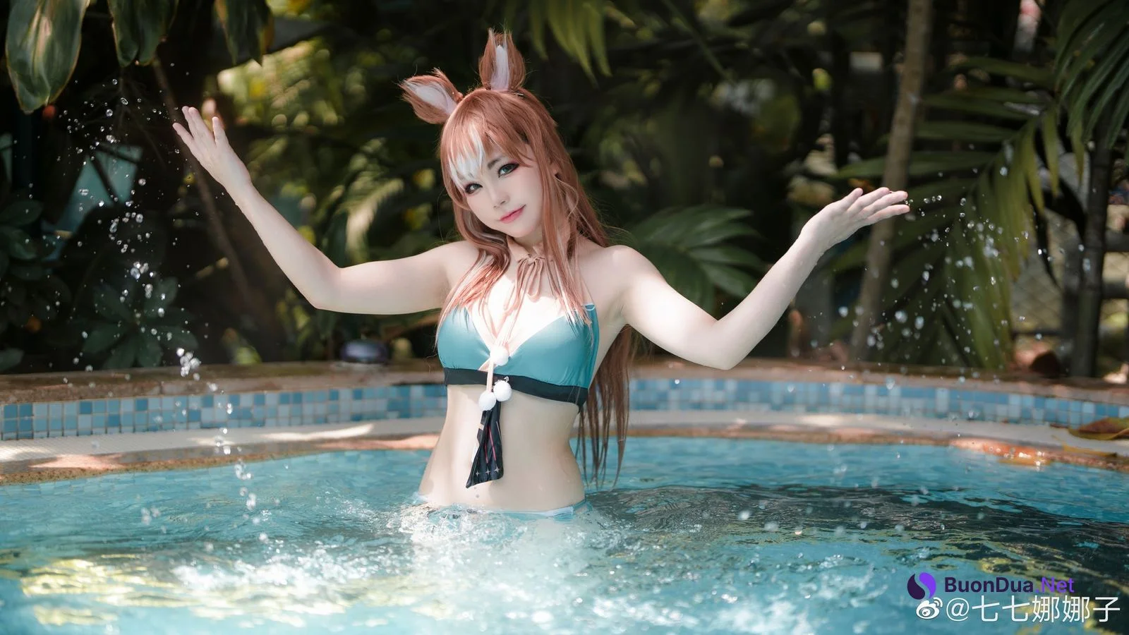 七七娜娜子 Cosplay 希娜吧 ​​​Swimsuit Ver - Photo 12