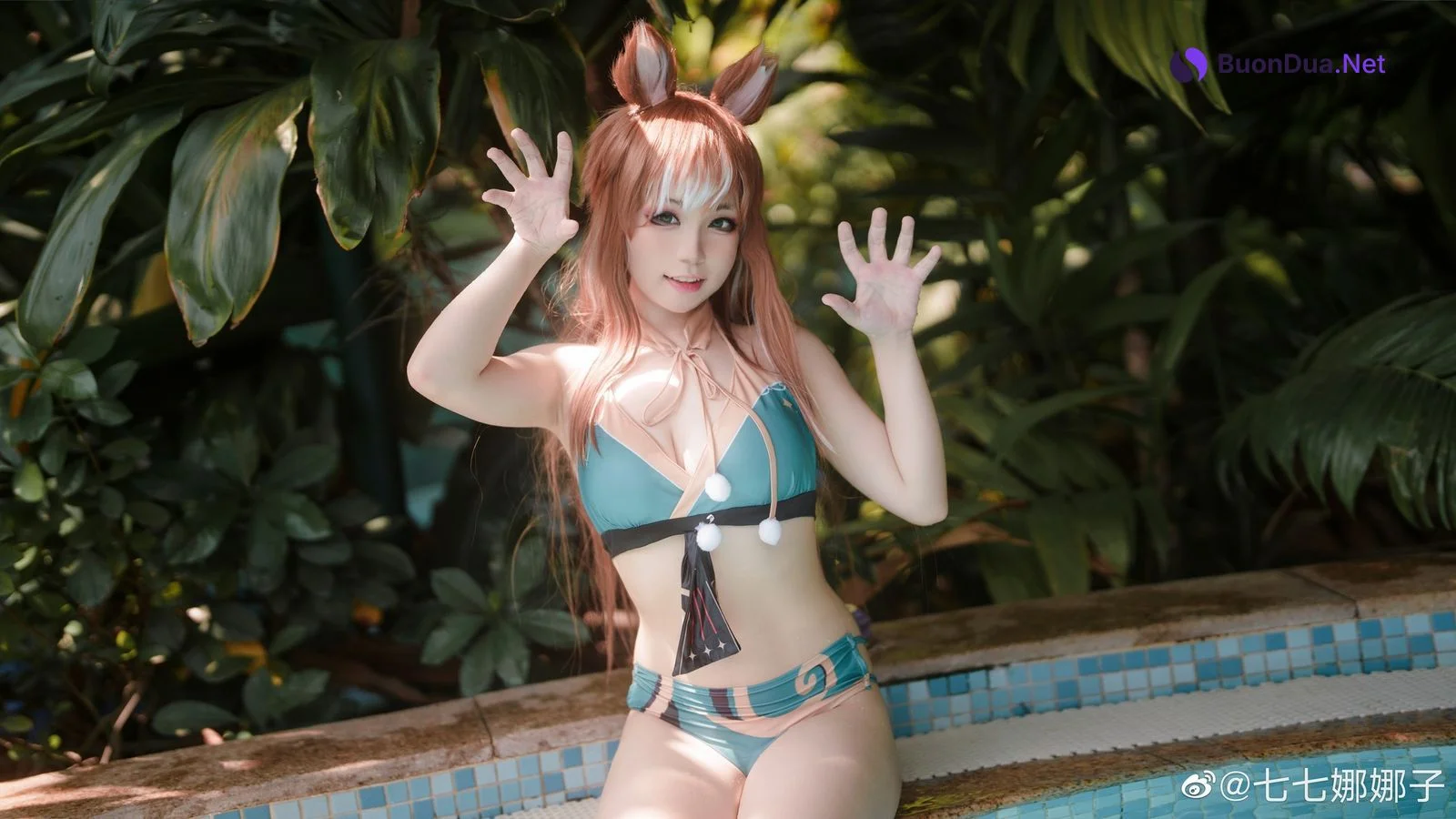七七娜娜子 Cosplay 希娜吧 ​​​Swimsuit Ver - Photo 13