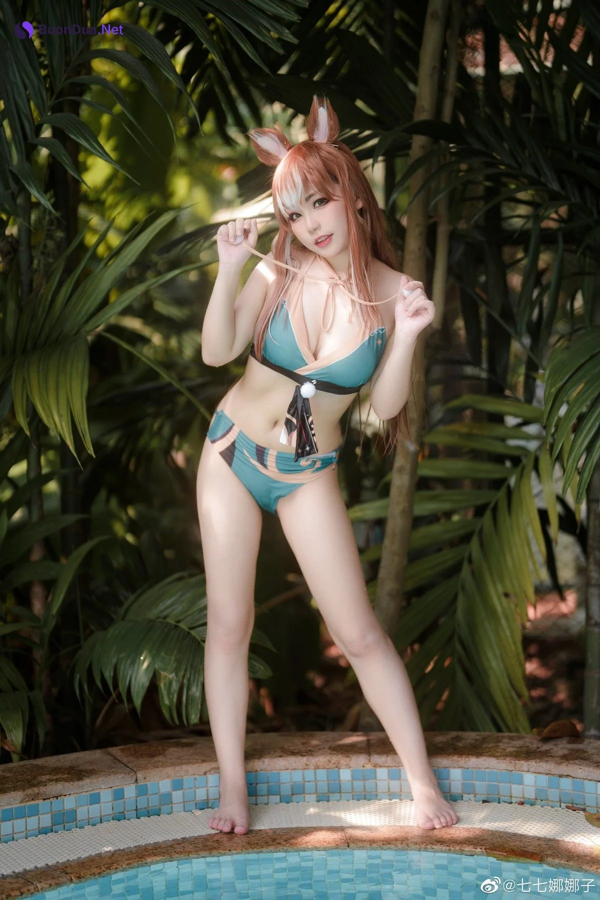 七七娜娜子 Cosplay 希娜吧 ​​​Swimsuit Ver - Photo 16
