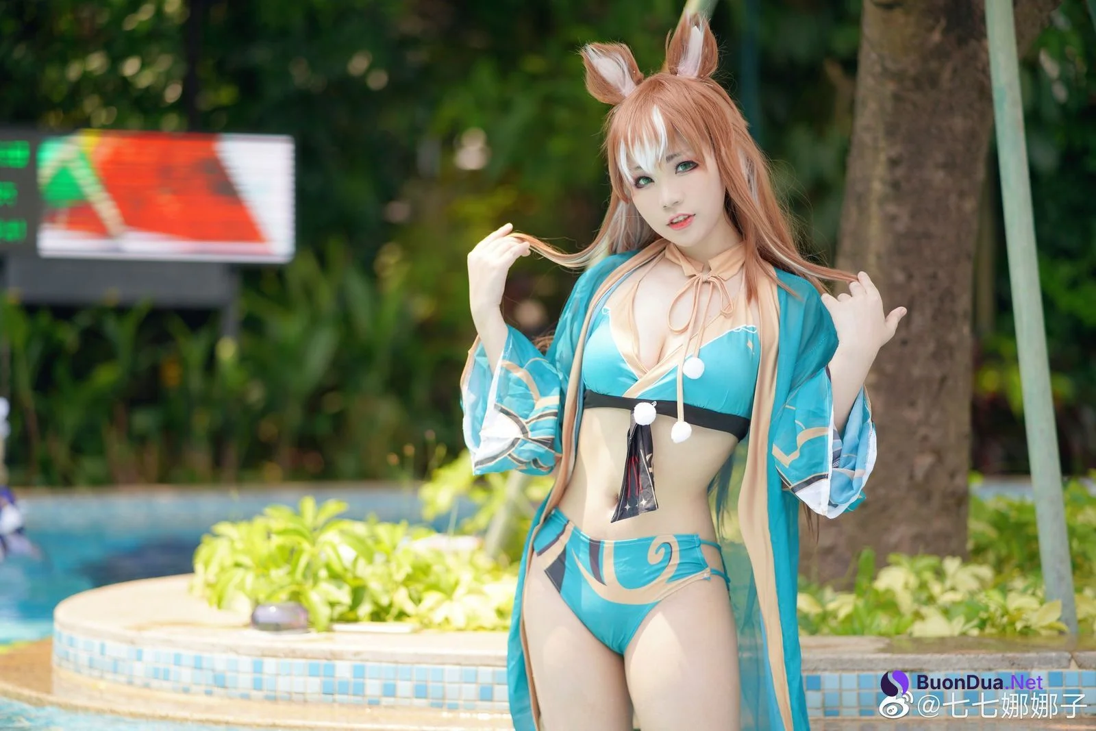 七七娜娜子 Cosplay 希娜吧 ​​​Swimsuit Ver - Photo 6