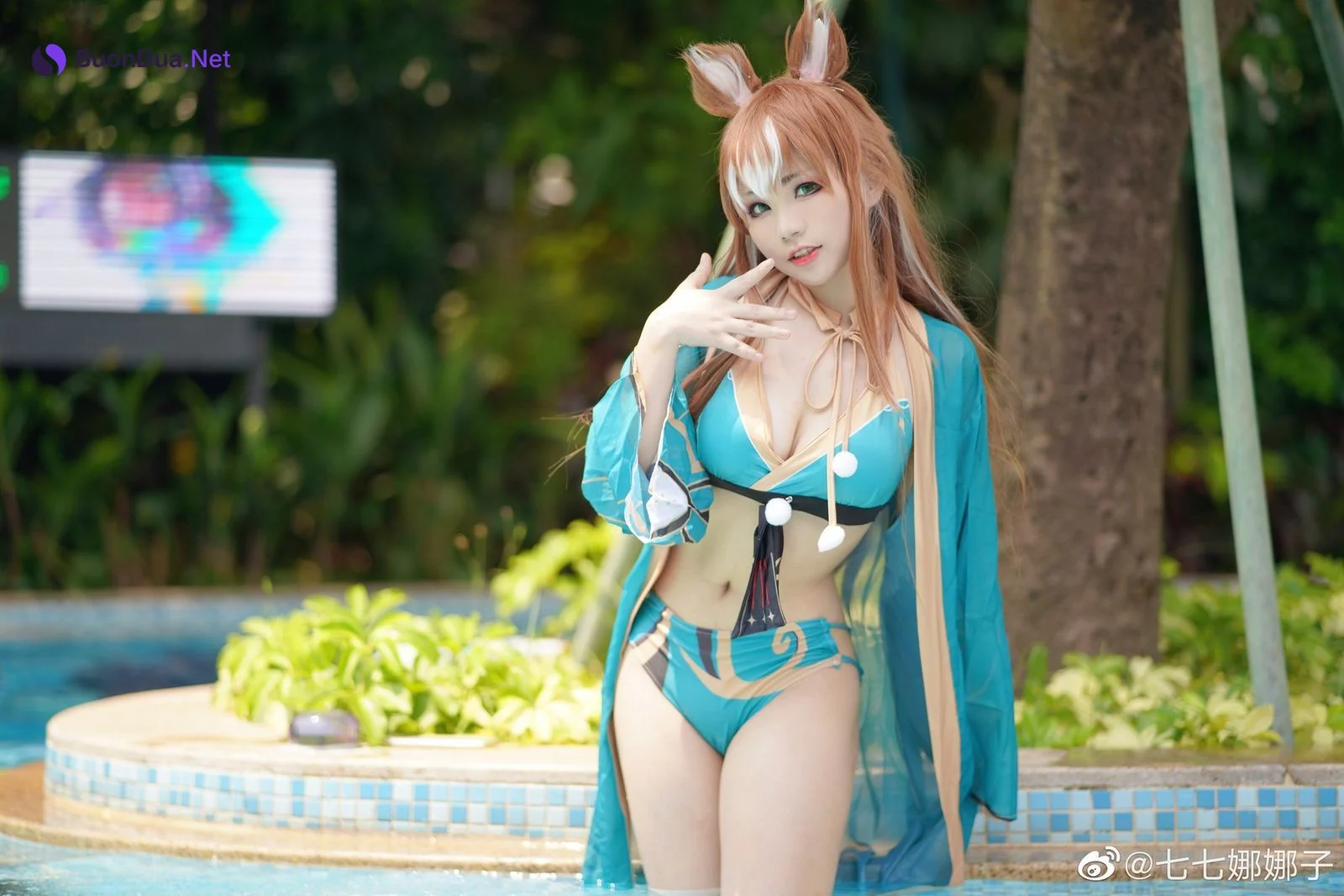 七七娜娜子 Cosplay 希娜吧 ​​​Swimsuit Ver - Photo 8