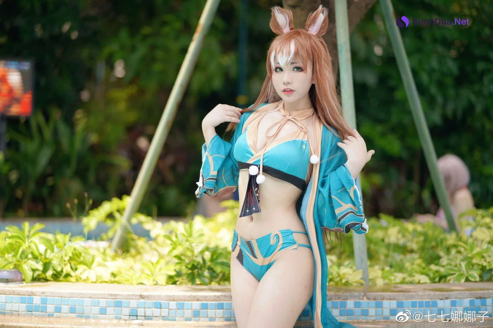七七娜娜子 Cosplay 希娜吧 ​​​Swimsuit Ver - Photo 9