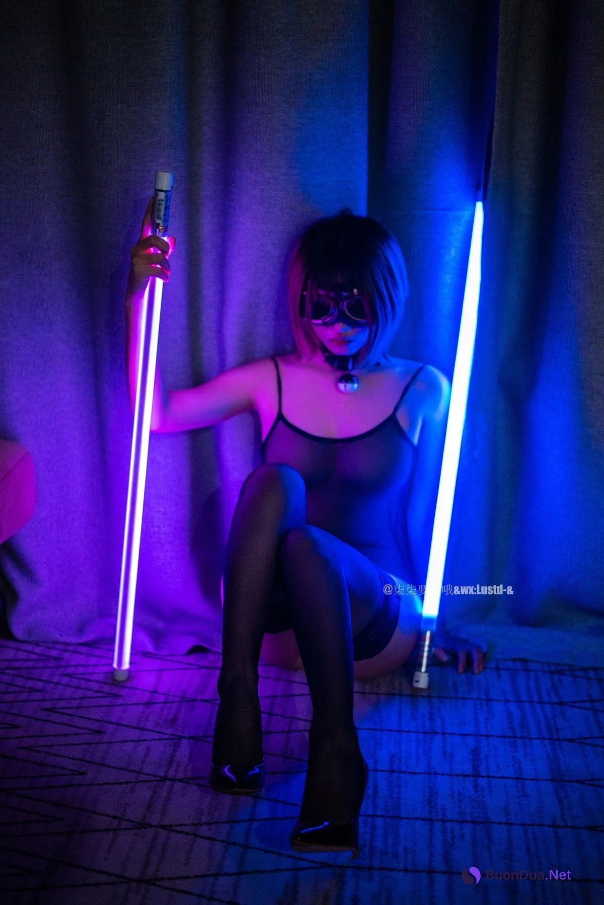 Cosplay 柒柒要乖哦 透明死库水和白T - Photo 3