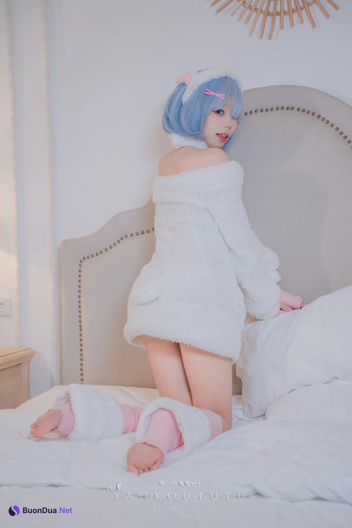 Cosplay 黏黏团子兔 T3特典 蕾姆咩咩 - Photo 13