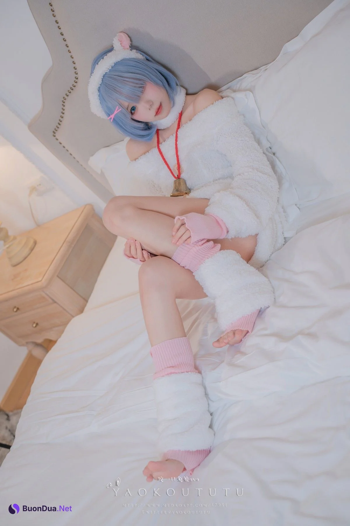 Cosplay 黏黏团子兔 T3特典 蕾姆咩咩 - Photo 3