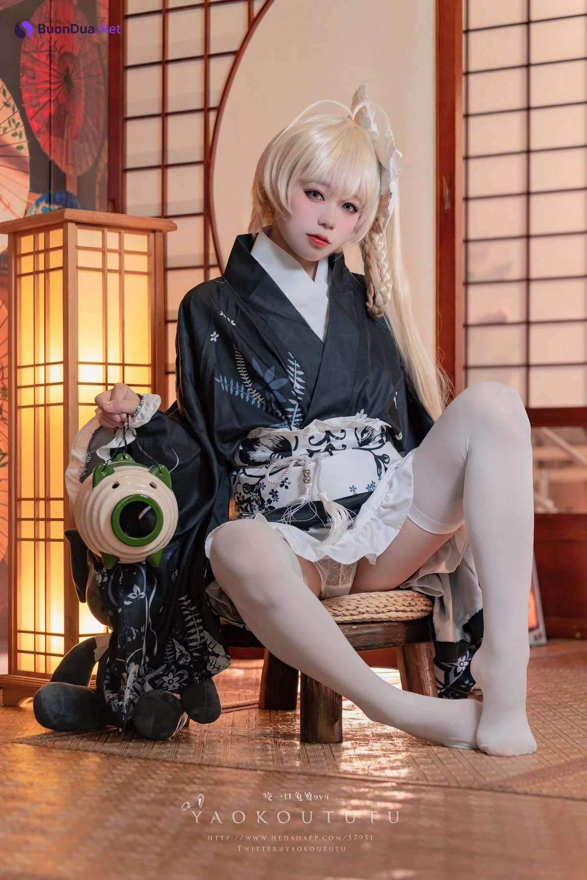Cosplay 黏黏团子兔 六月T3专属特典 『穹妹浴衣』 - Photo 13