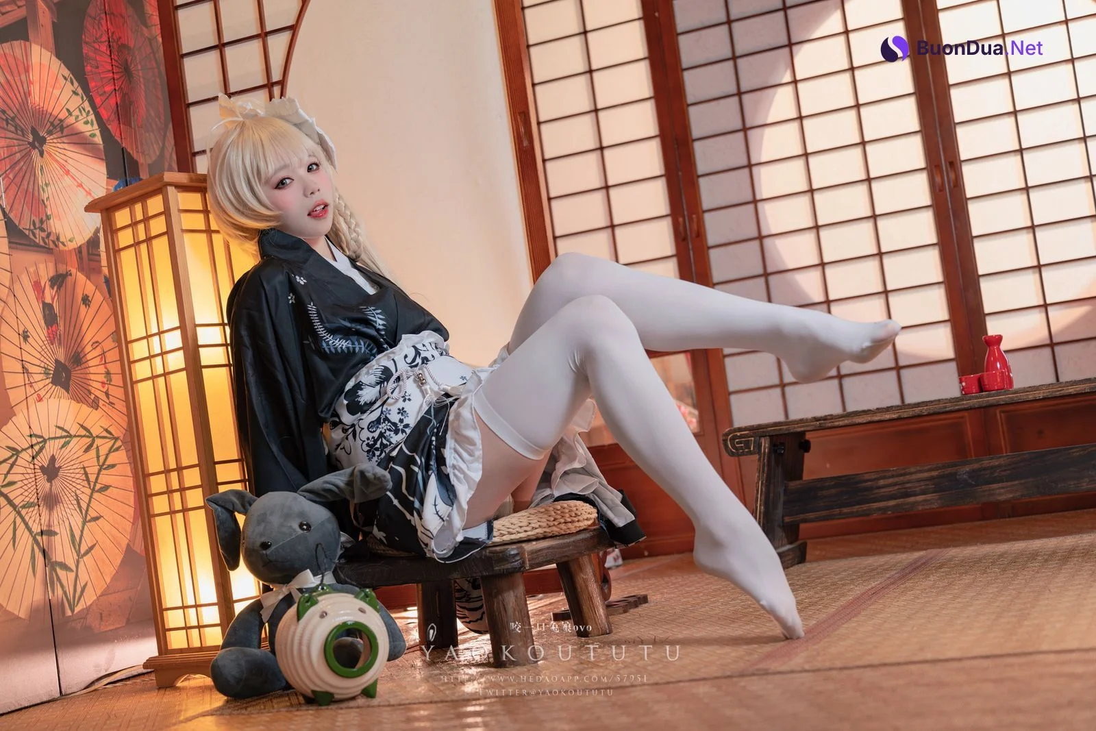 Cosplay 黏黏团子兔 六月T3专属特典 『穹妹浴衣』 - Photo 14