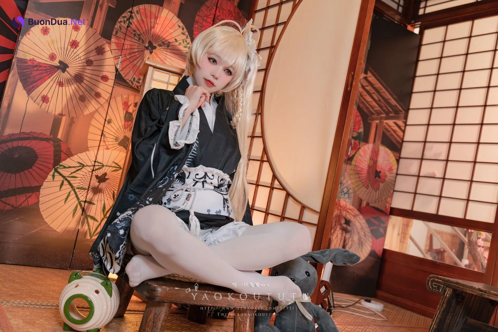 Cosplay 黏黏团子兔 六月T3专属特典 『穹妹浴衣』 - Photo 18