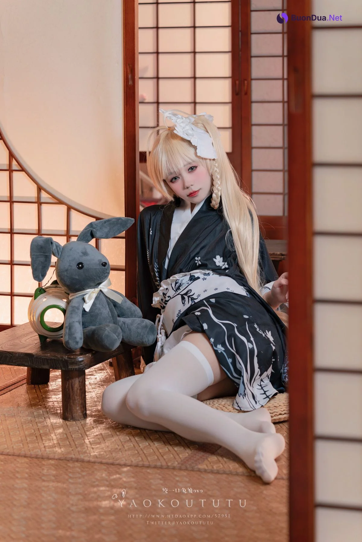 Cosplay 黏黏团子兔 六月T3专属特典 『穹妹浴衣』 - Photo 5