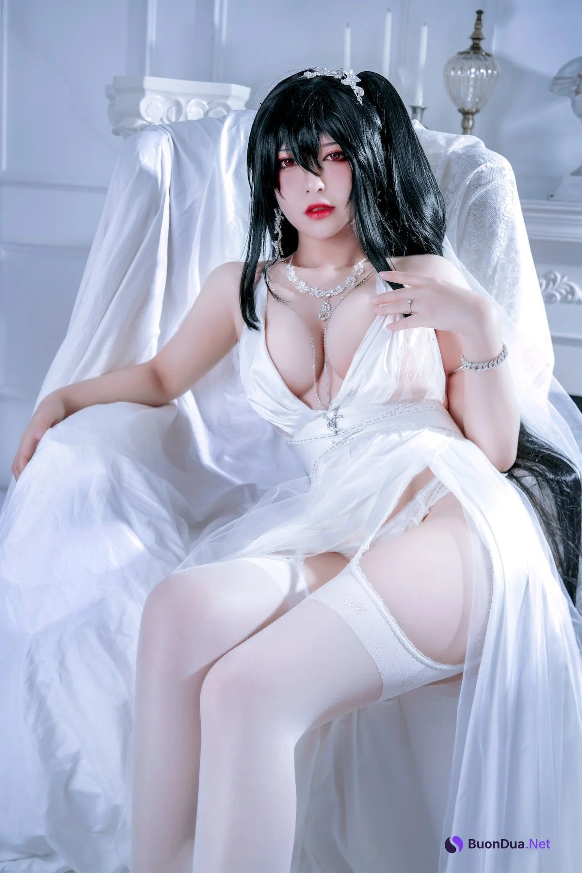 Cosplay 半半子 大凤礼服 Taihou - Photo 10