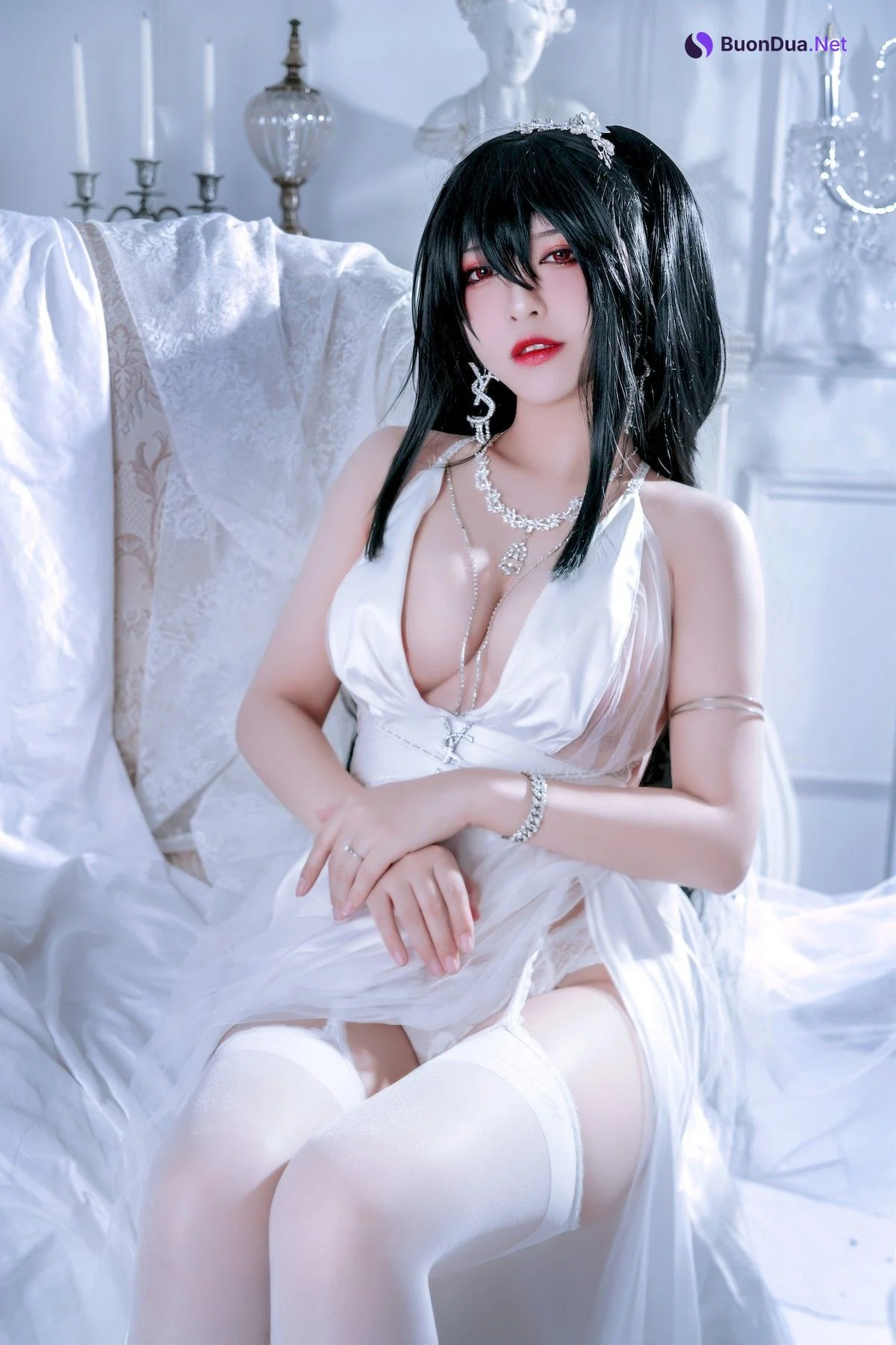Cosplay 半半子 大凤礼服 Taihou - Photo 11