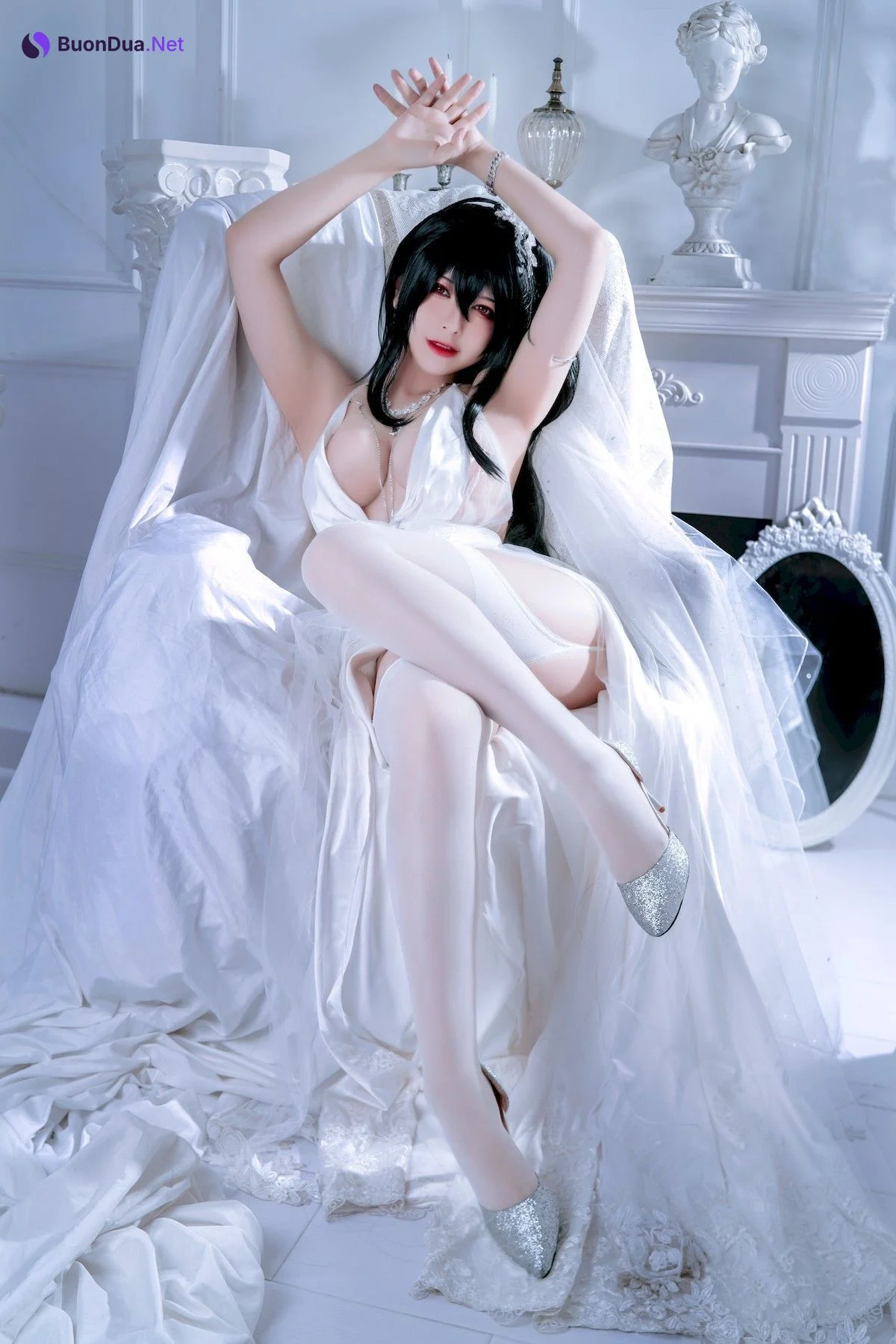 Cosplay 半半子 大凤礼服 Taihou - Photo 13