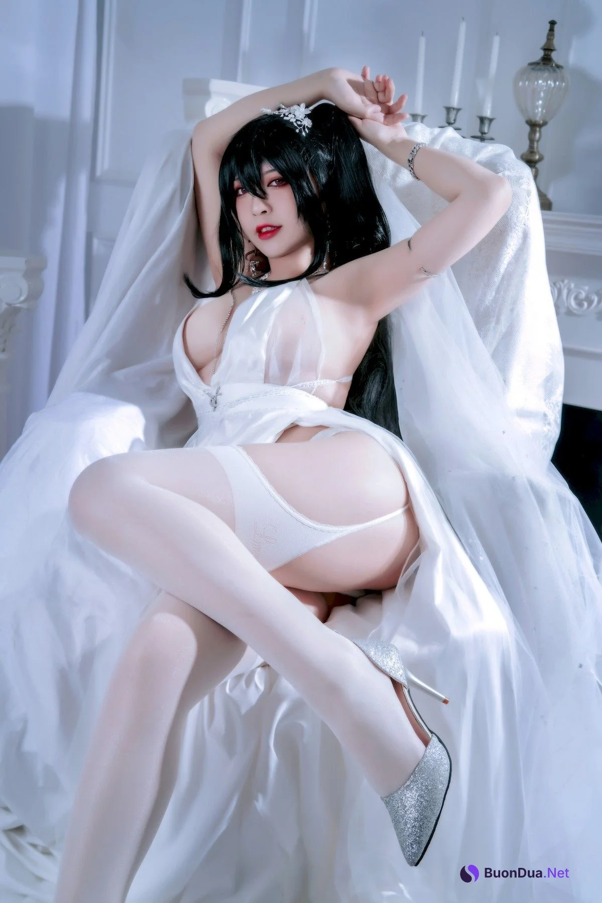 Cosplay 半半子 大凤礼服 Taihou - Photo 14