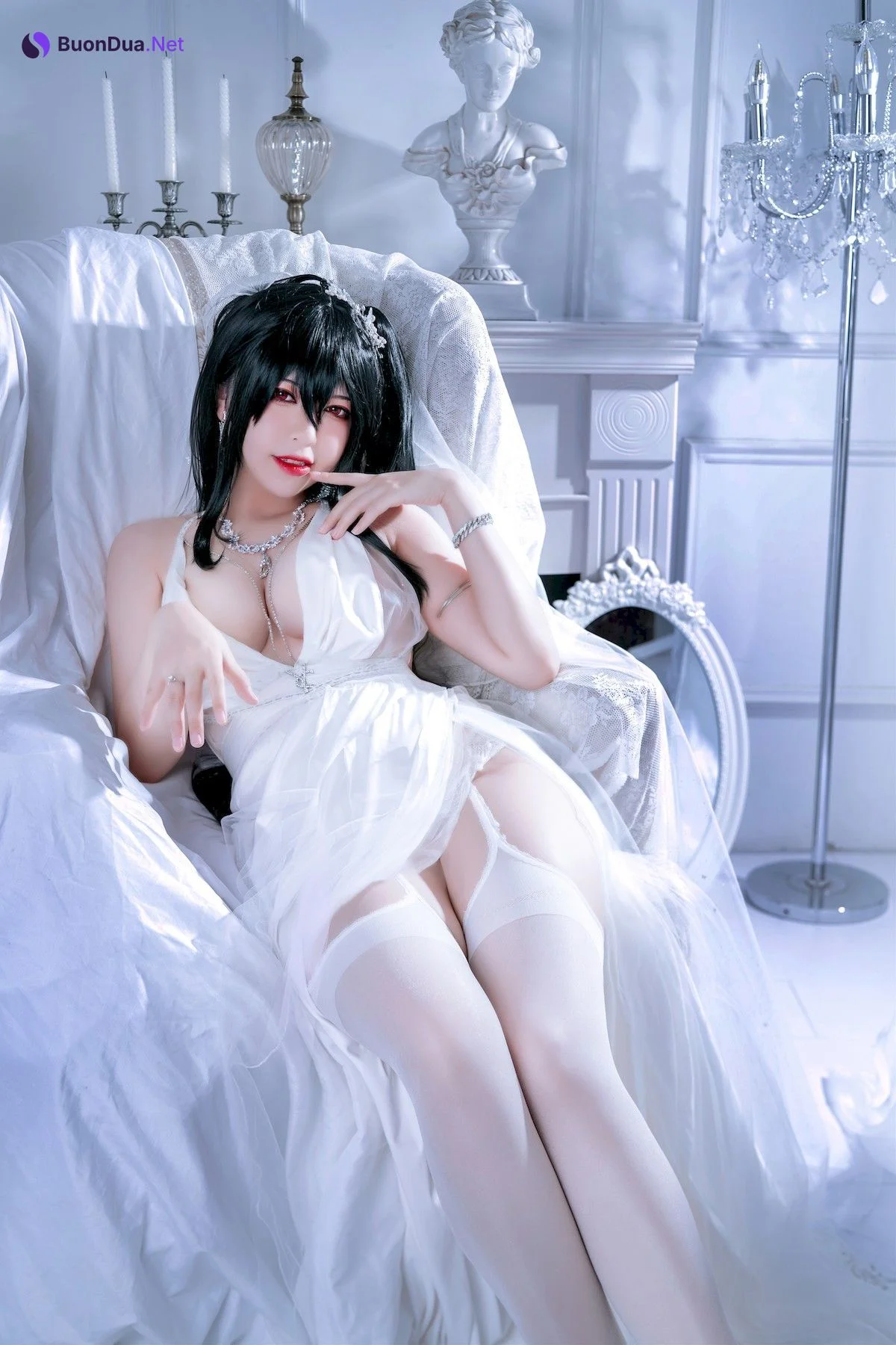 Cosplay 半半子 大凤礼服 Taihou - Photo 17