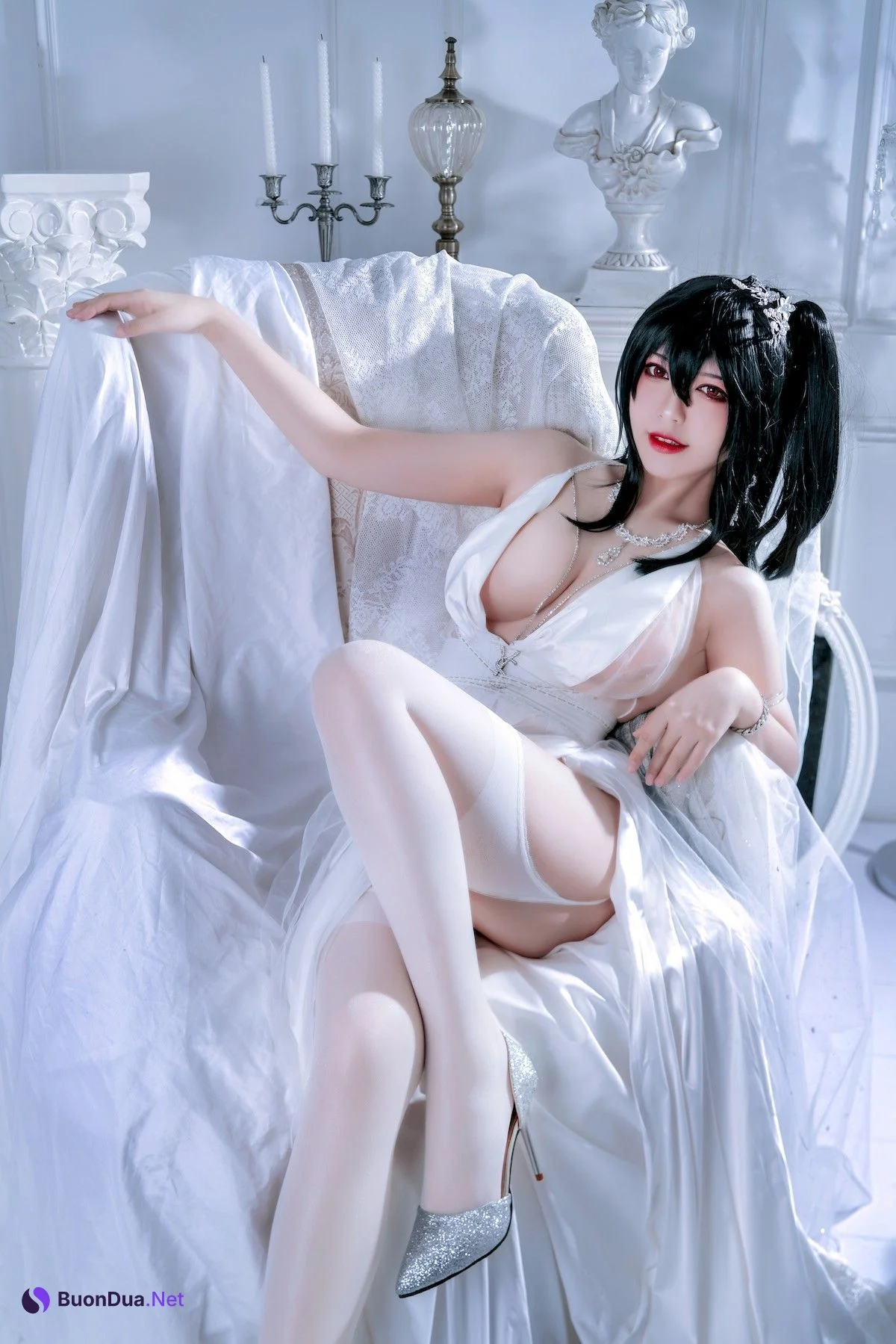 Cosplay 半半子 大凤礼服 Taihou - Photo 18