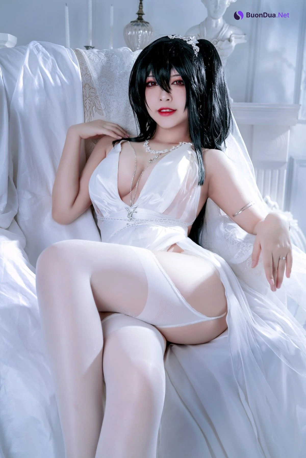 Cosplay 半半子 大凤礼服 Taihou - Photo 3