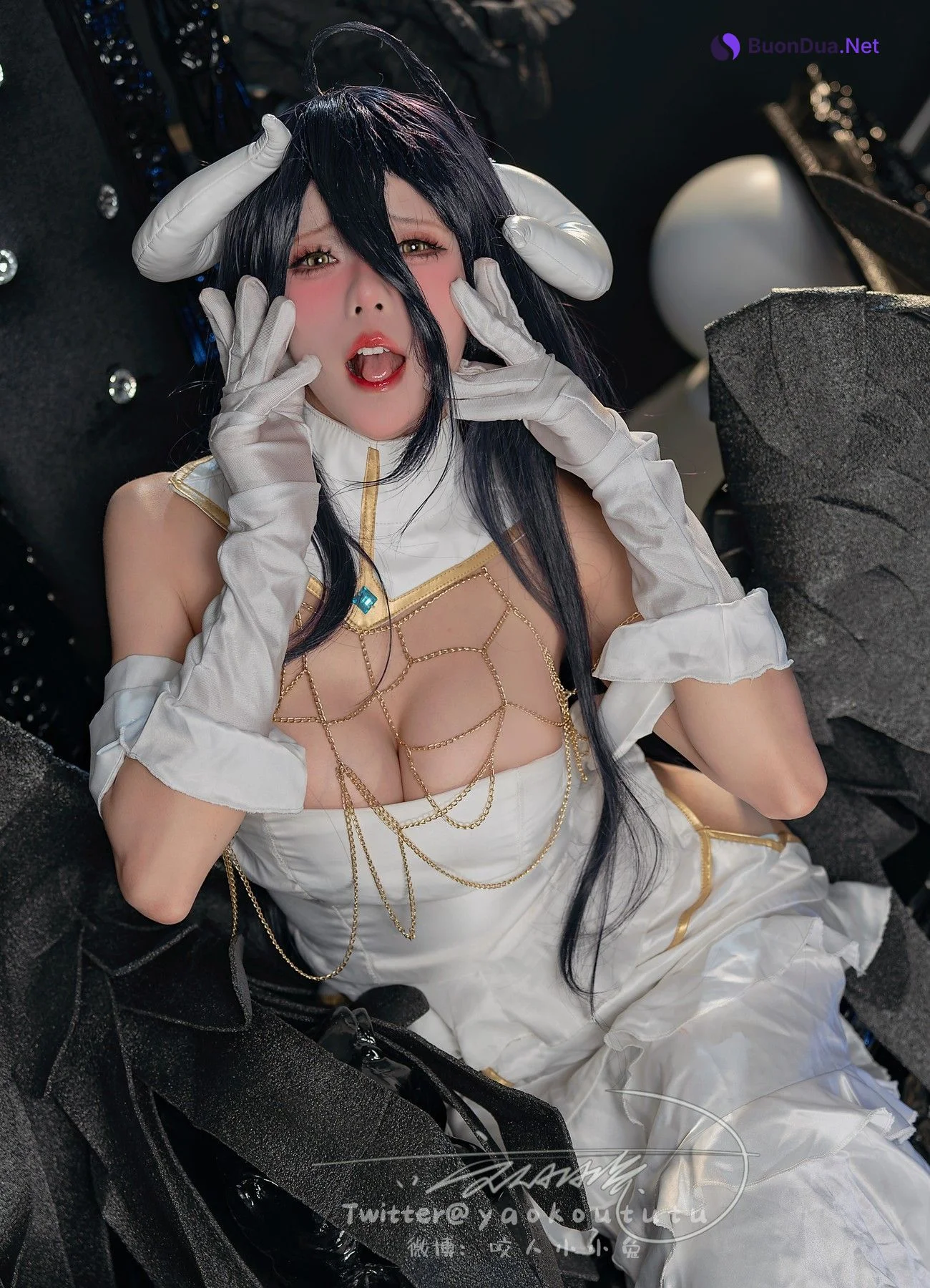 Cosplay 黏黏团子兔 魅魔之耻 雅儿贝德 & Tell Me - Photo 16