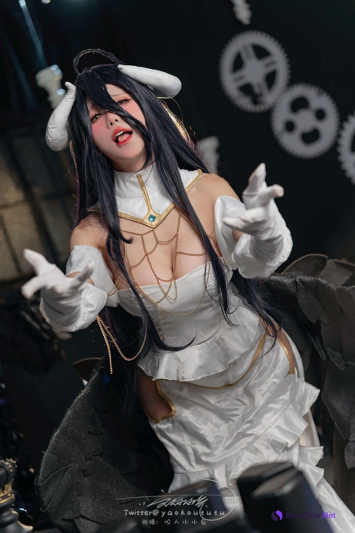 Cosplay 黏黏团子兔 魅魔之耻 雅儿贝德 & Tell Me - Photo 8