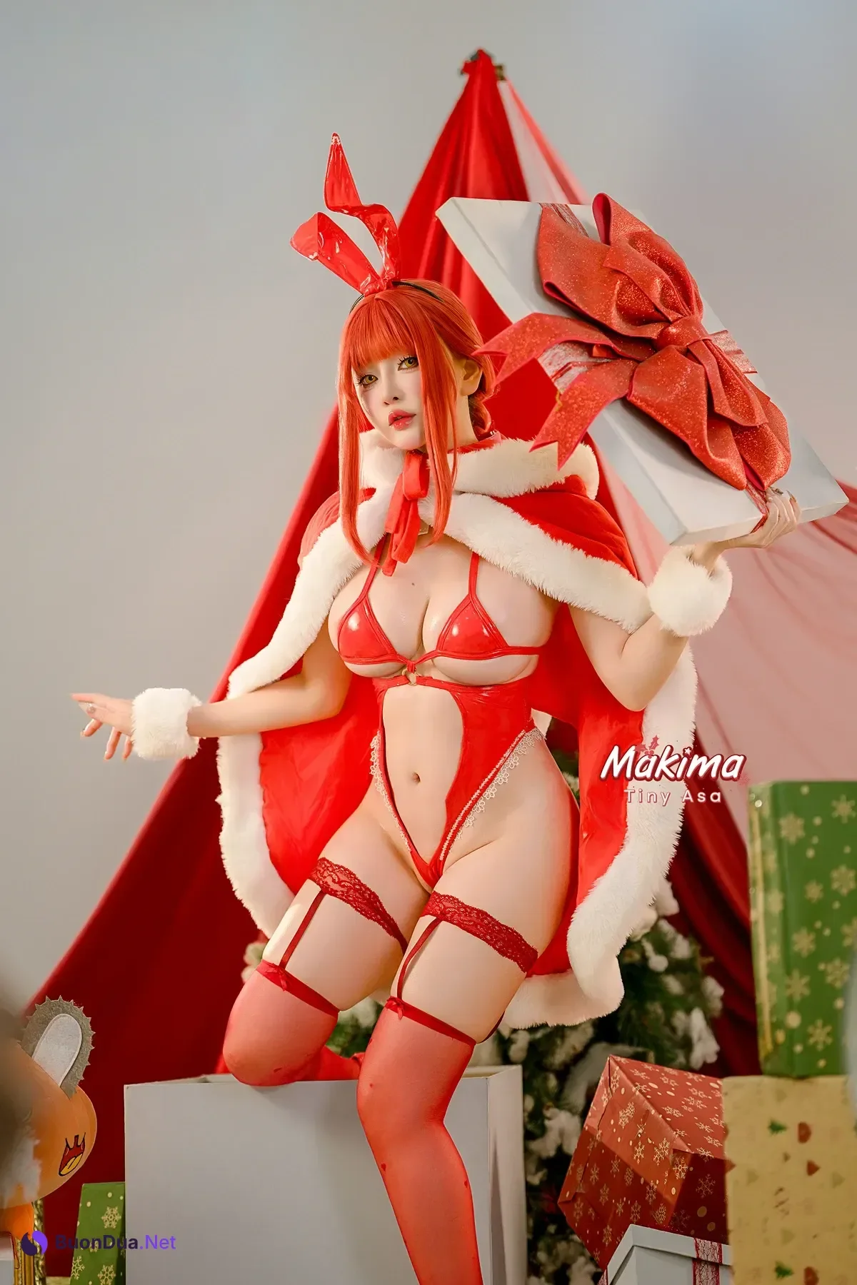 Cosplay Tiny Asa – 电锯人 玛奇玛 圣诞 - Photo 10