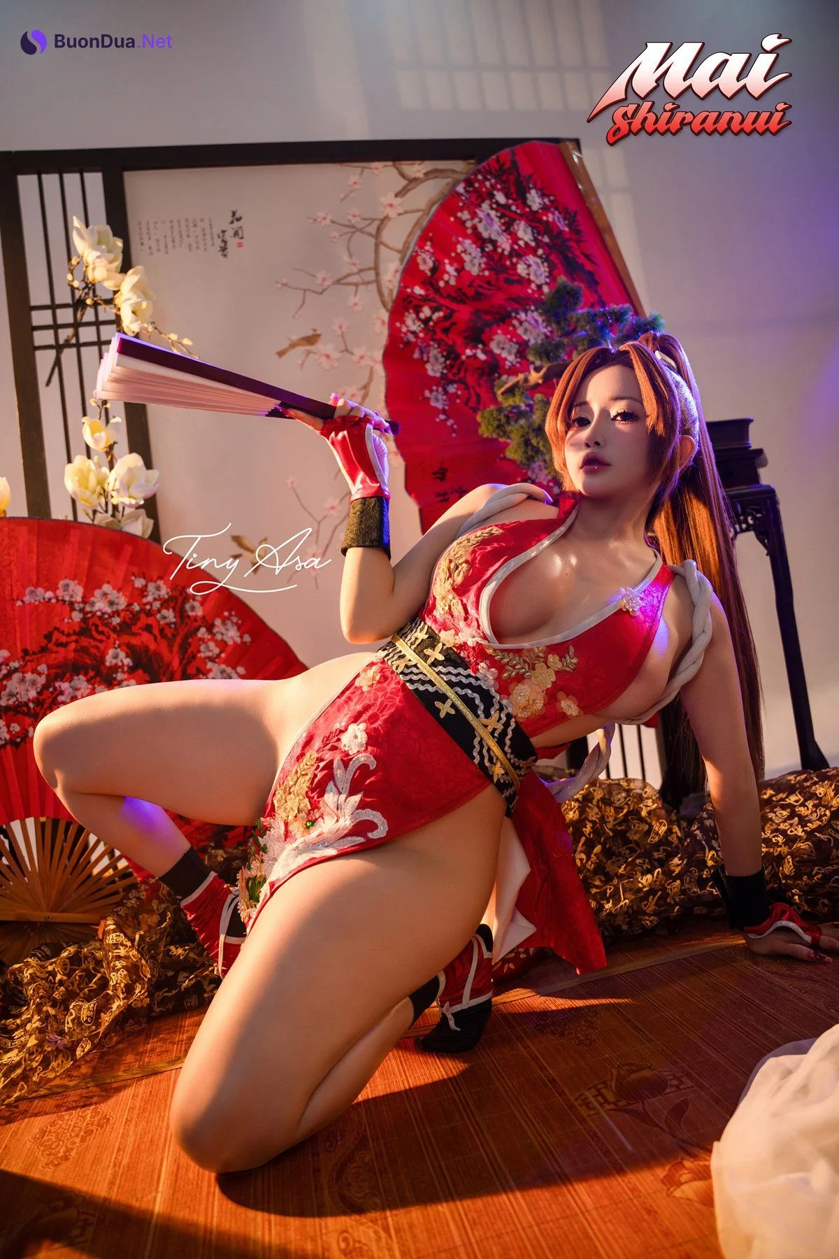 Cosplay Tiny Asa – Mai Shiranui Set.01 - 사진 13