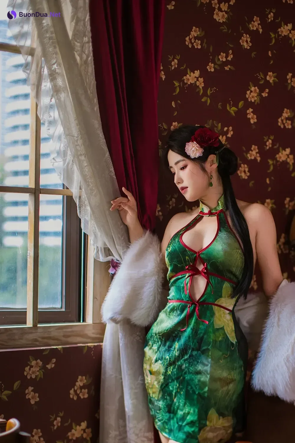 Cosplay 钛合金TiTi – 绿色旗袍 - Photo 6