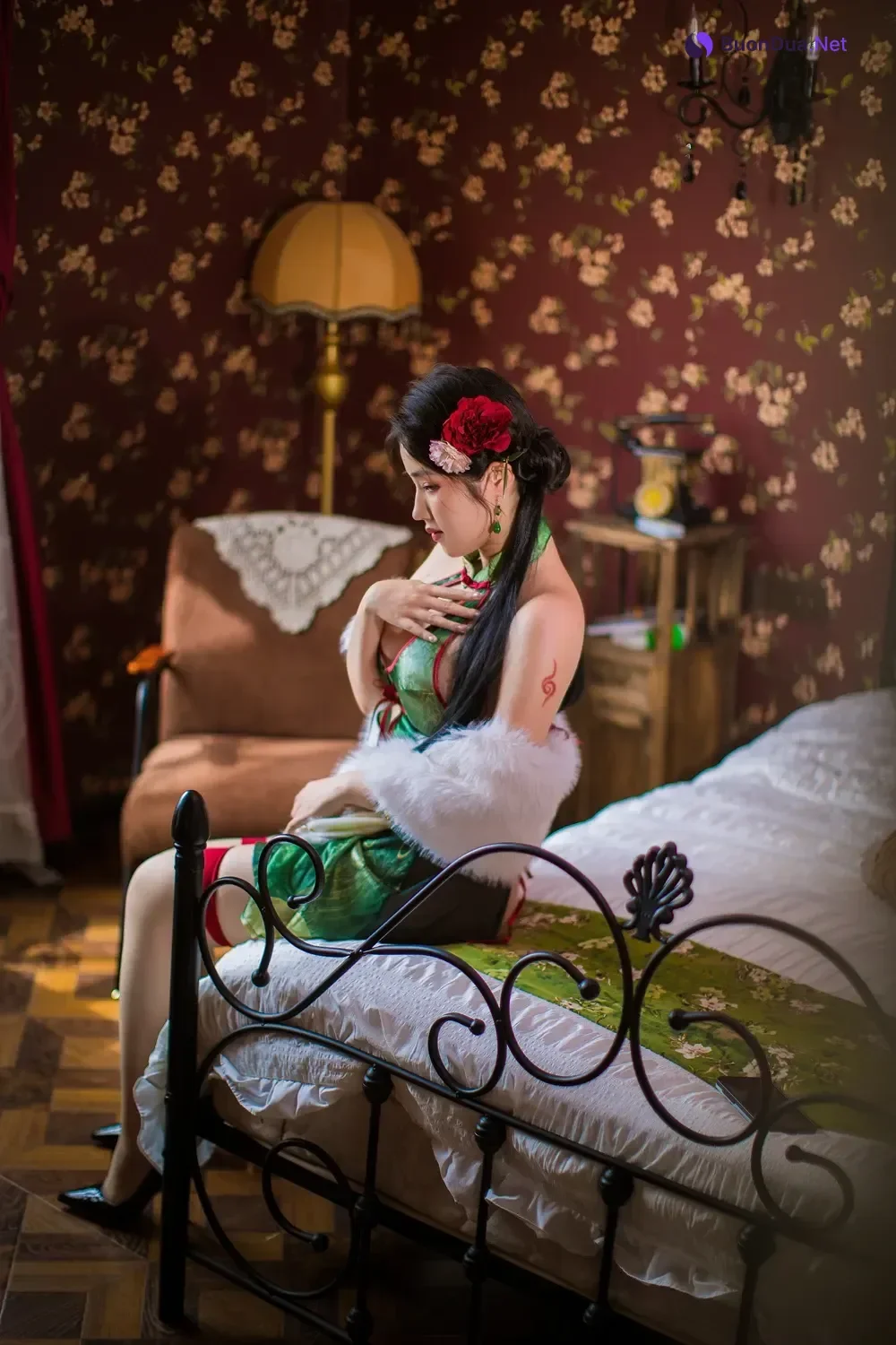 Cosplay 钛合金TiTi – 绿色旗袍 - Photo 9