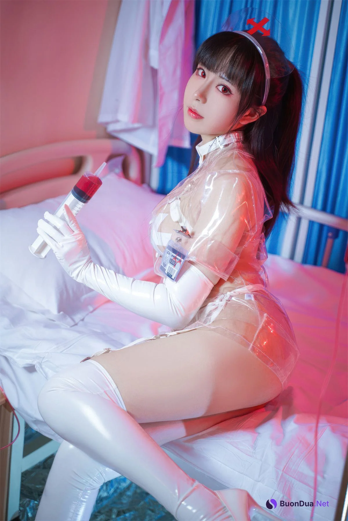 Cosplay 虎森森 透明护士 Transparent Nurse - Photo 2