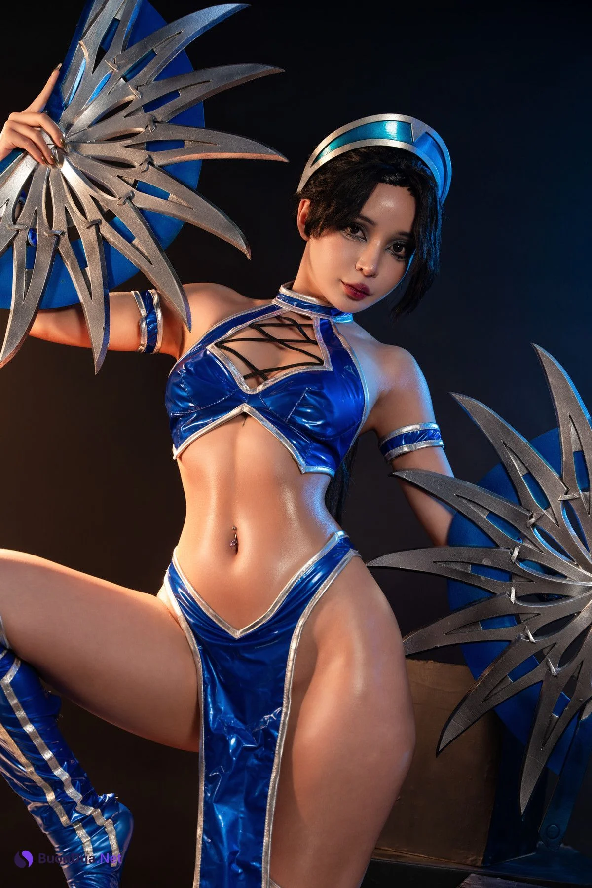 Cosplay Umeko.J Kitana Mortal Kombat Set.01 - Photo 6