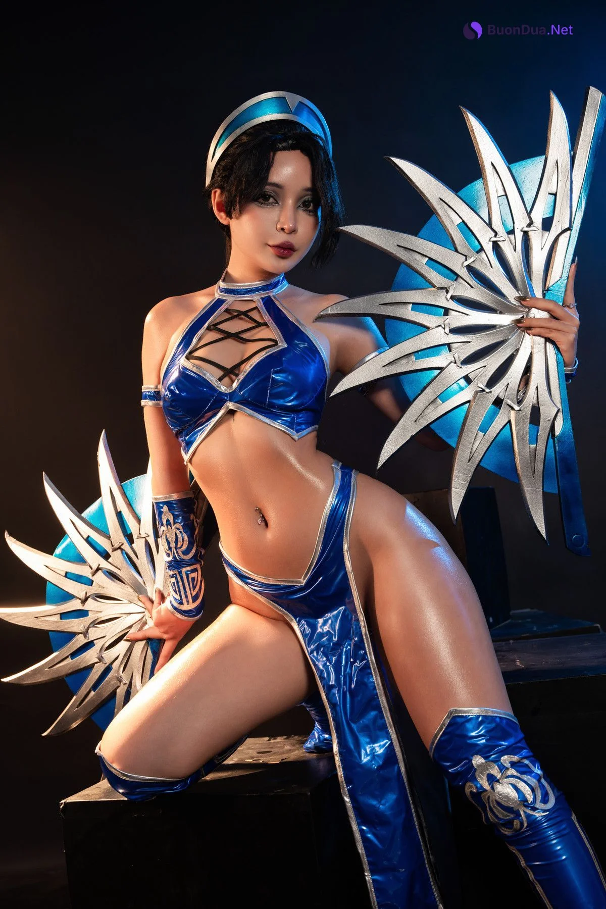 Cosplay Umeko.J Kitana Mortal Kombat Set.01 - Photo 8