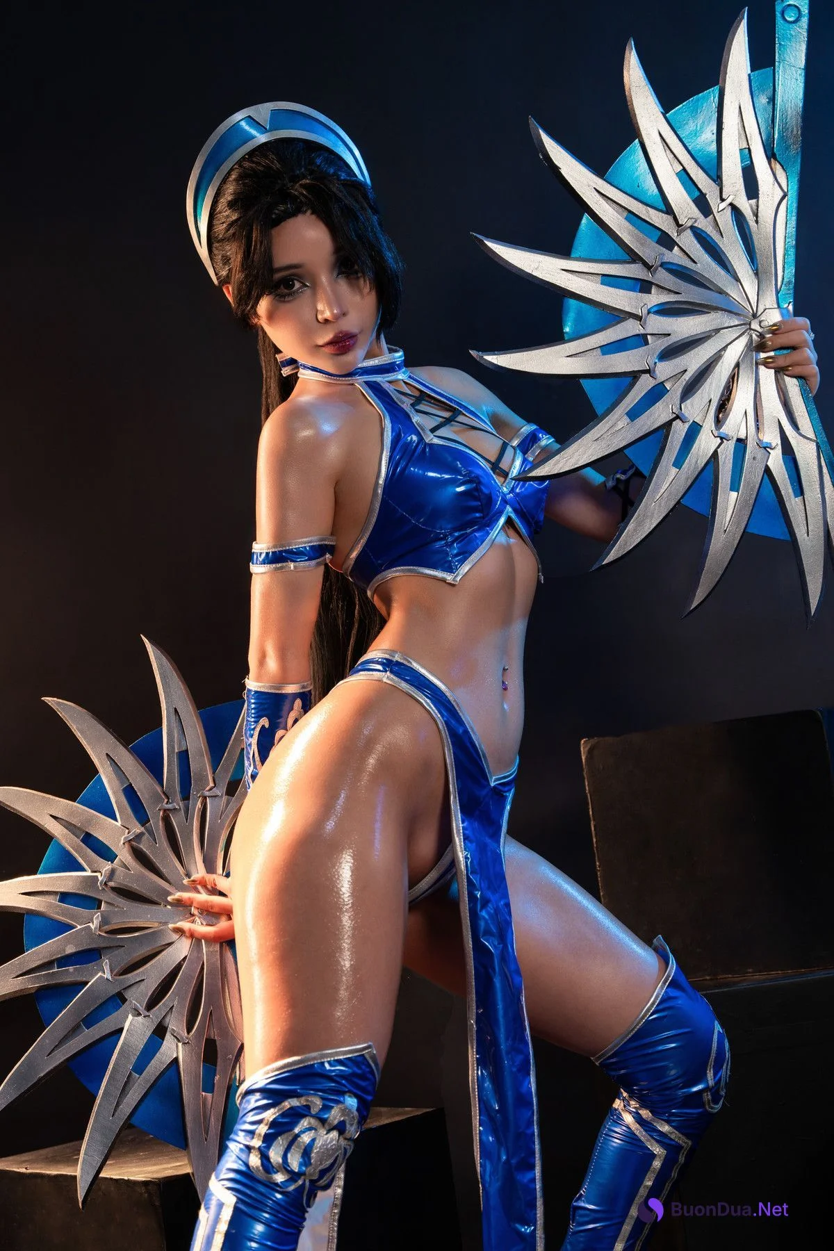 Cosplay Umeko.J Kitana Mortal Kombat Set.02 - Photo 8