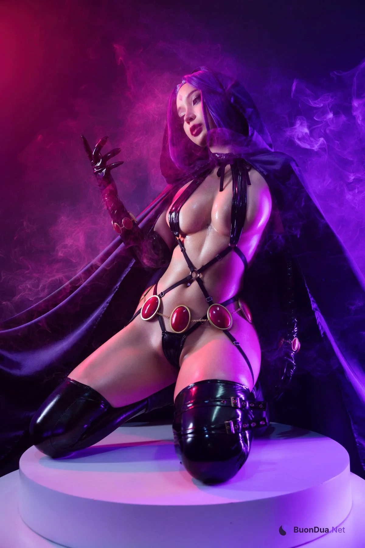 Cosplay Umeko.J Raven Latex Lingerie Set.01 - Photo 13