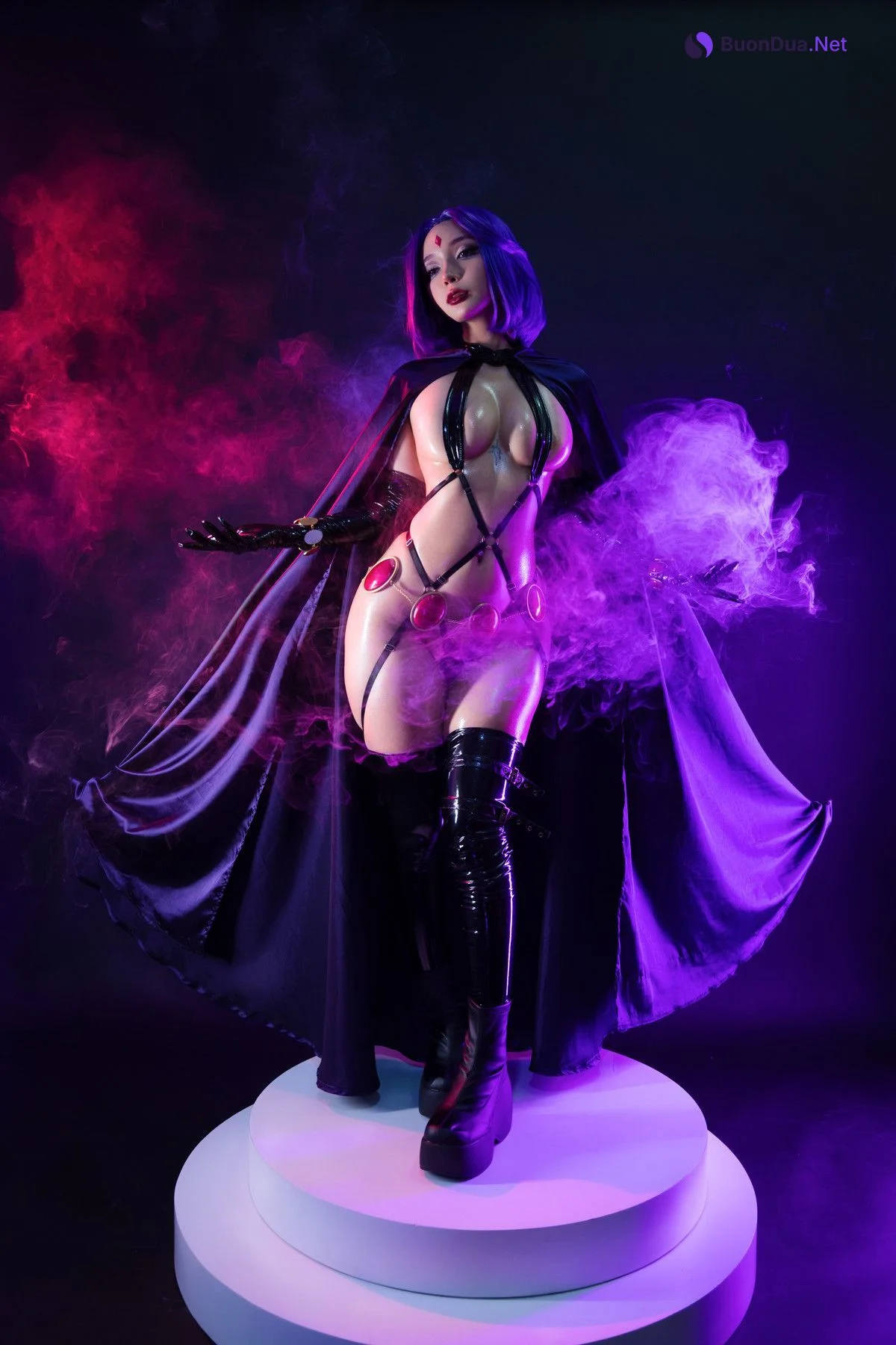 Cosplay Umeko.J Raven Latex Lingerie Set.01 - Photo 19