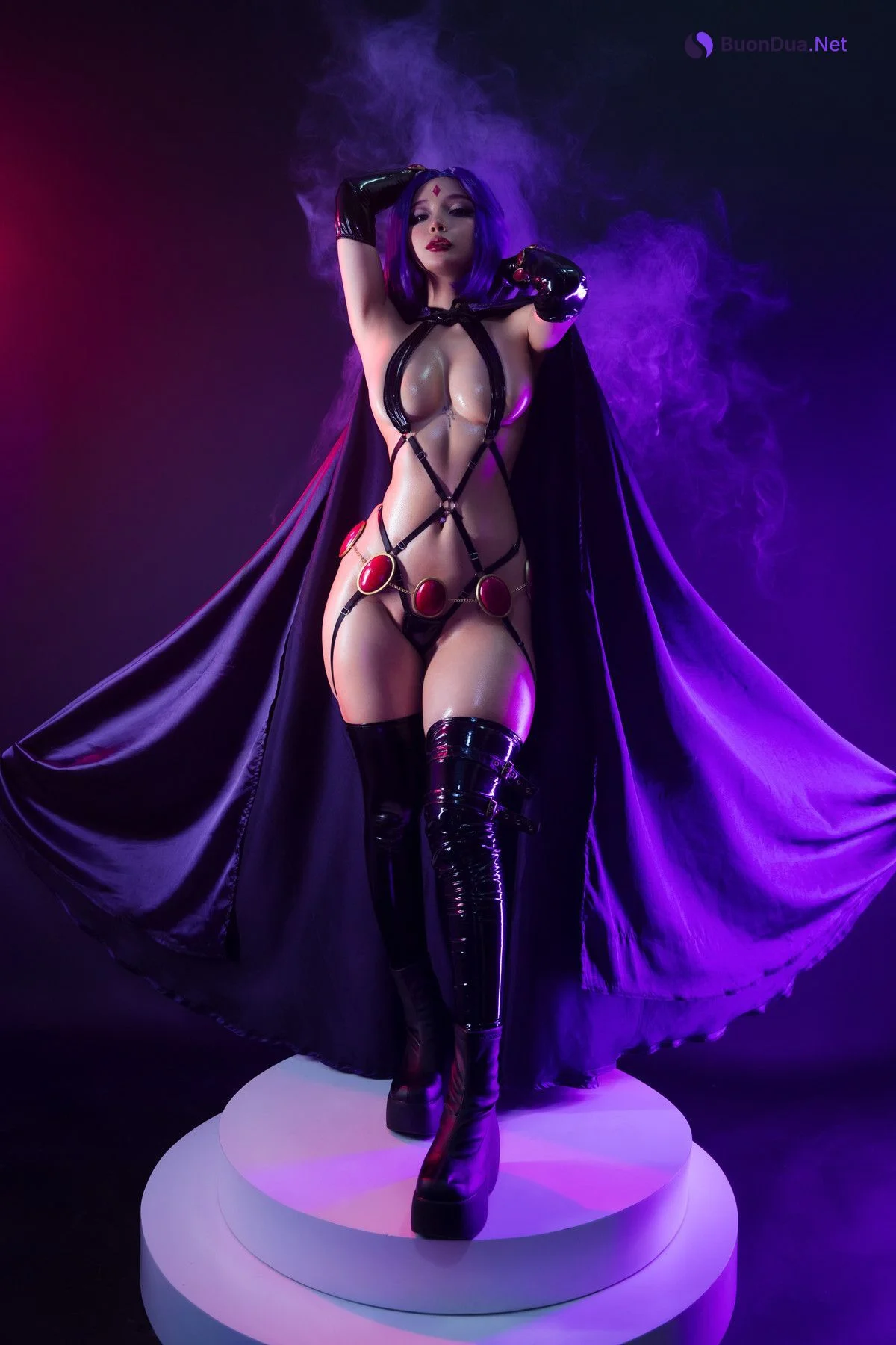 Cosplay Umeko.J Raven Latex Lingerie Set.01 - Photo 2