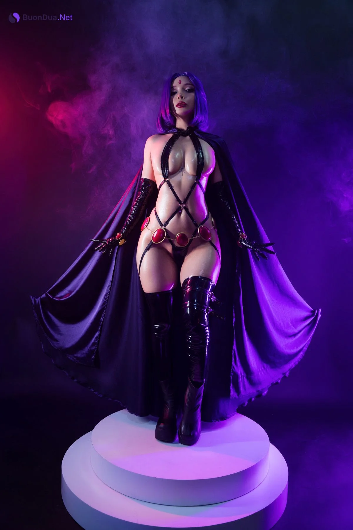 Cosplay Umeko.J Raven Latex Lingerie Set.01 - Photo 3