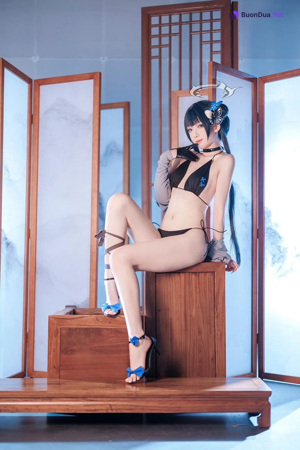 Cosplay 封疆疆v – 碧蓝档案 妃咲 泳装 - 写真 13