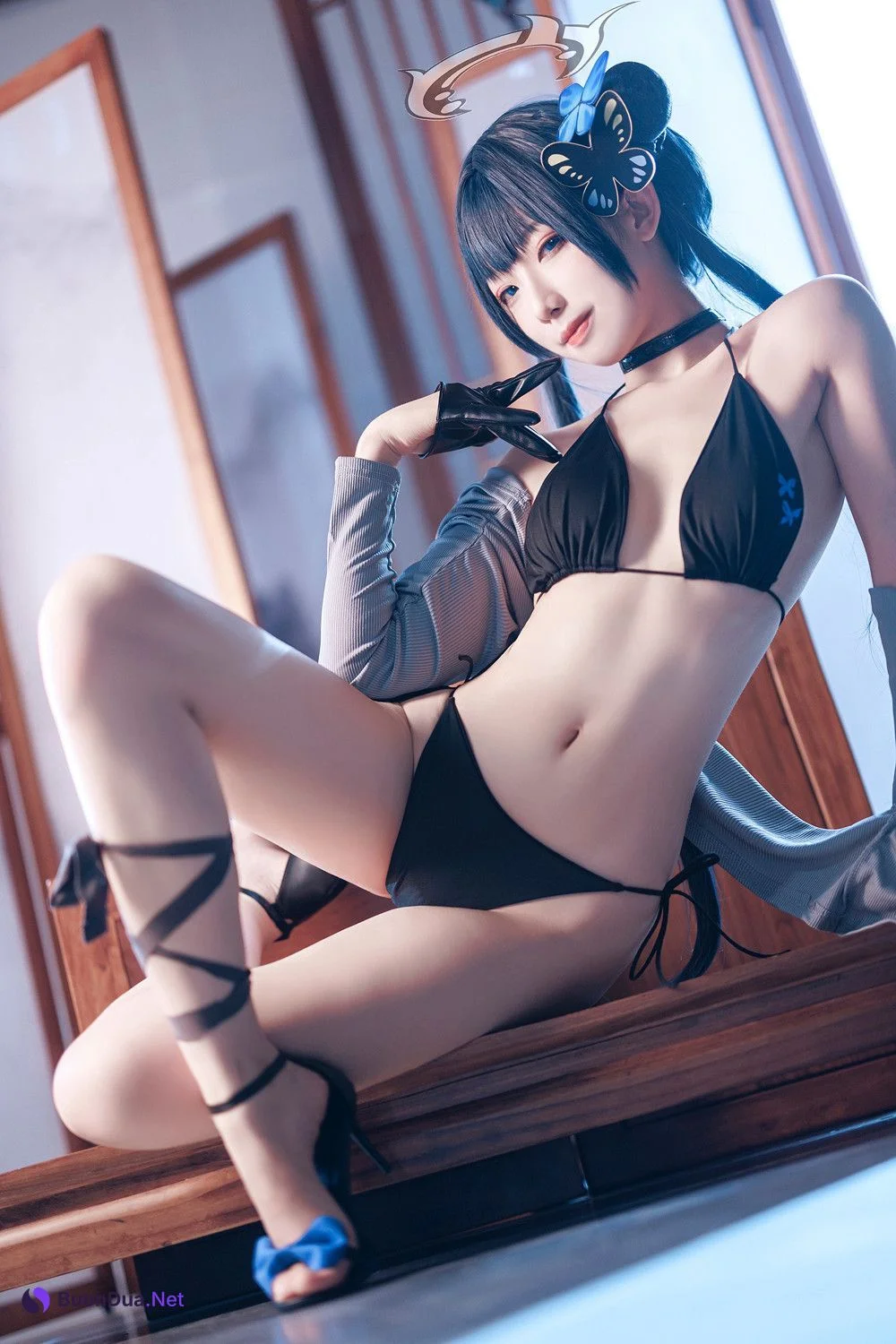 Cosplay 封疆疆v – 碧蓝档案 妃咲 泳装 - 写真 15