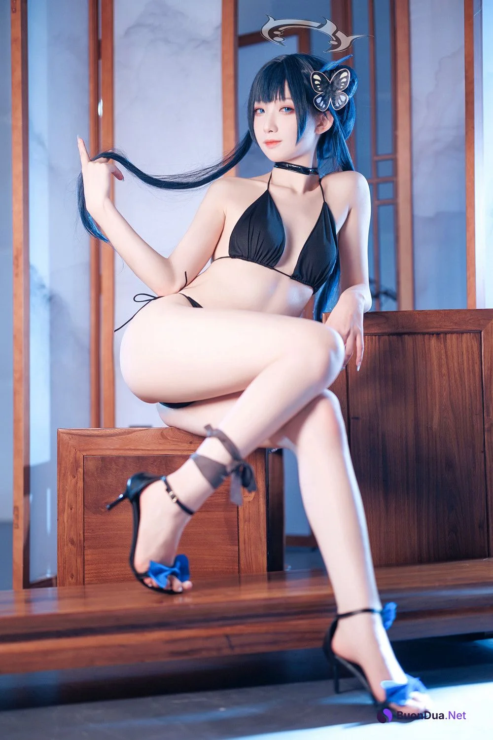 Cosplay 封疆疆v – 碧蓝档案 妃咲 泳装 - 写真 5