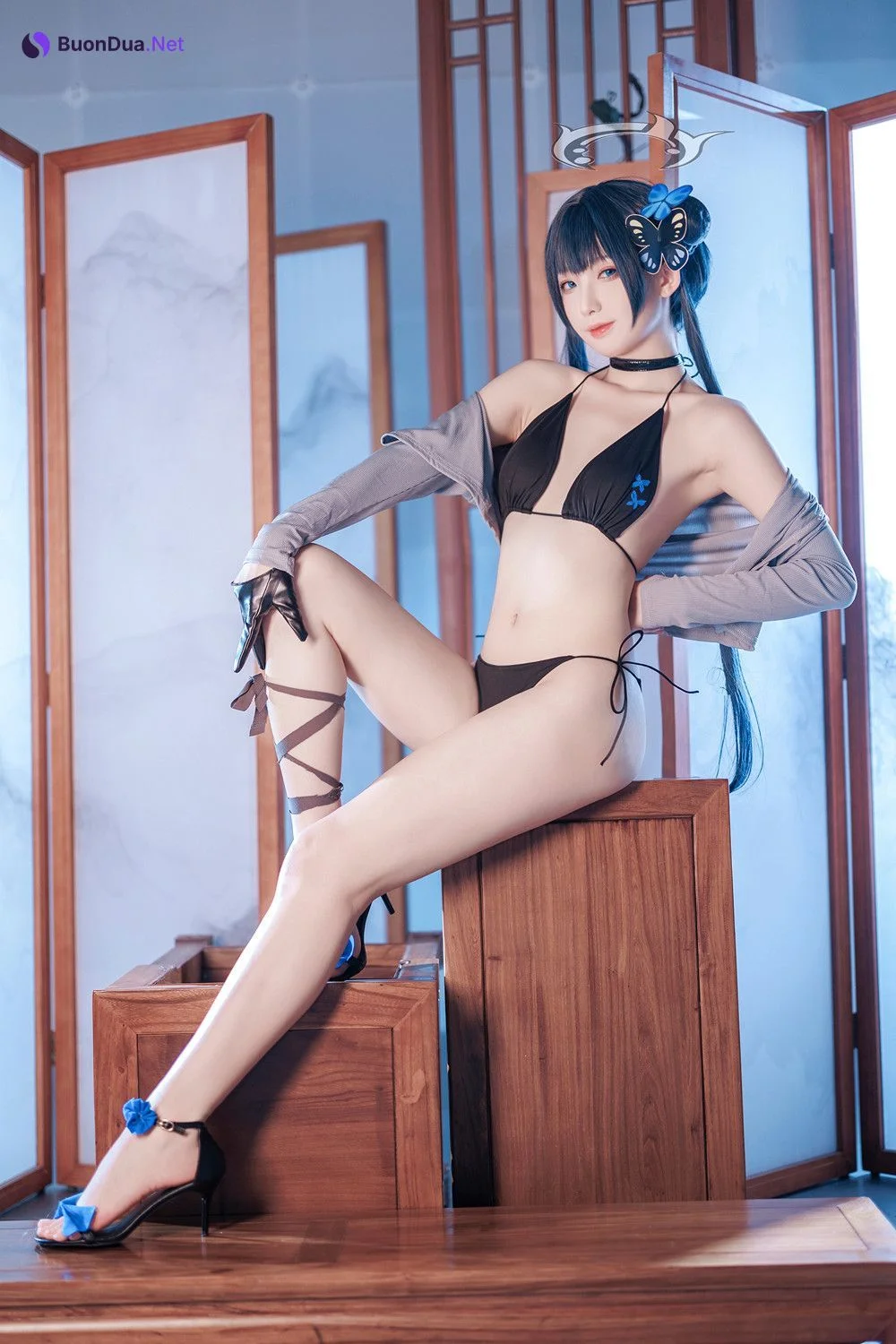 Cosplay 封疆疆v – 碧蓝档案 妃咲 泳装 - 写真 6