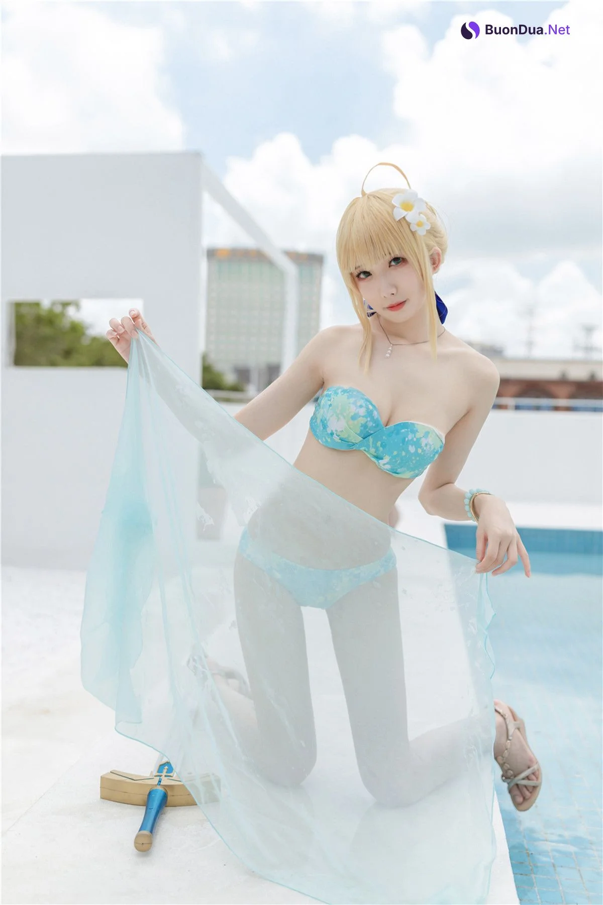 Cosplay 封疆疆v 阿尔托莉雅 潘德拉贡 泳装 - 写真 20