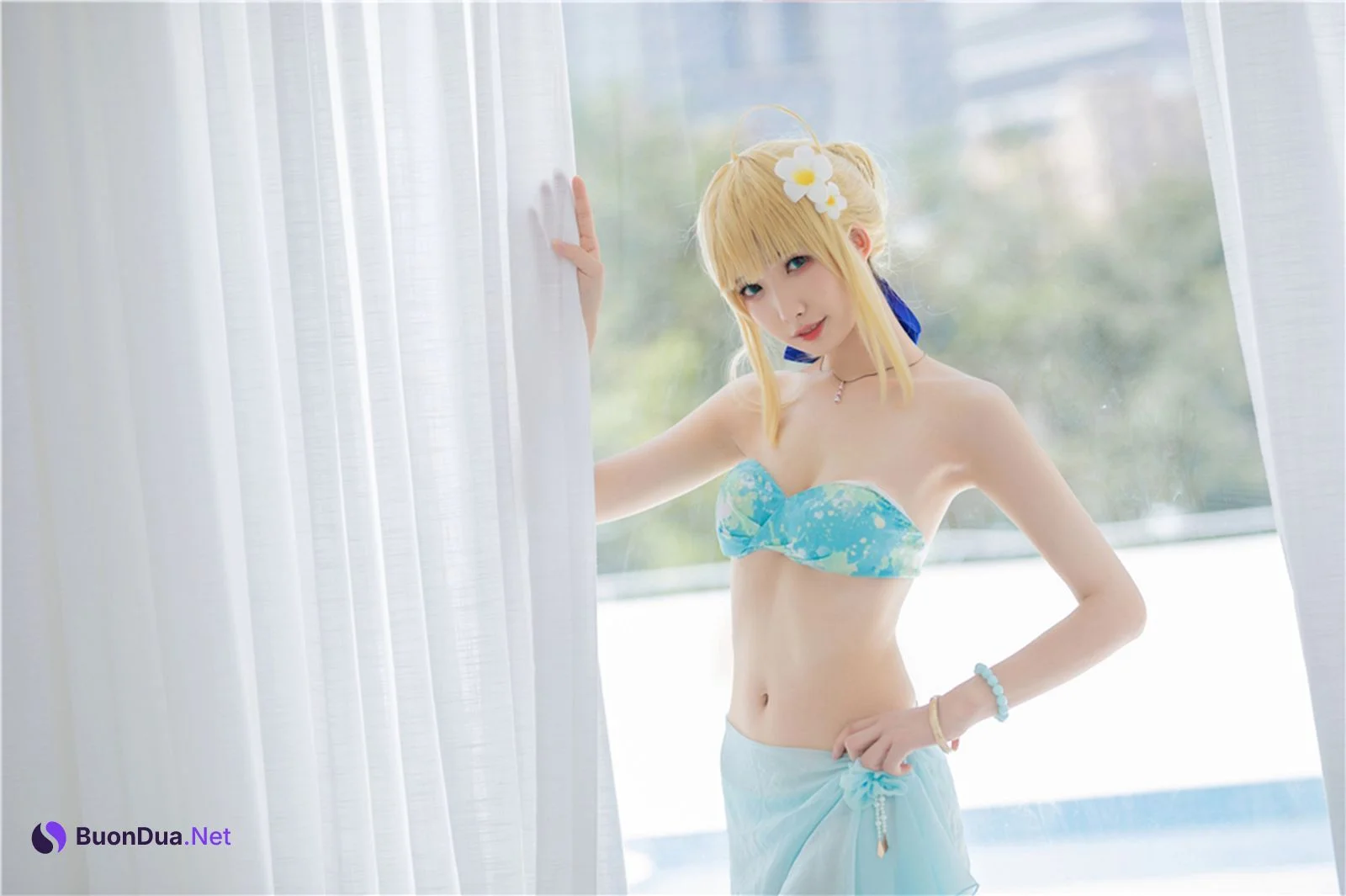Cosplay 封疆疆v 阿尔托莉雅 潘德拉贡 泳装 - 写真 4