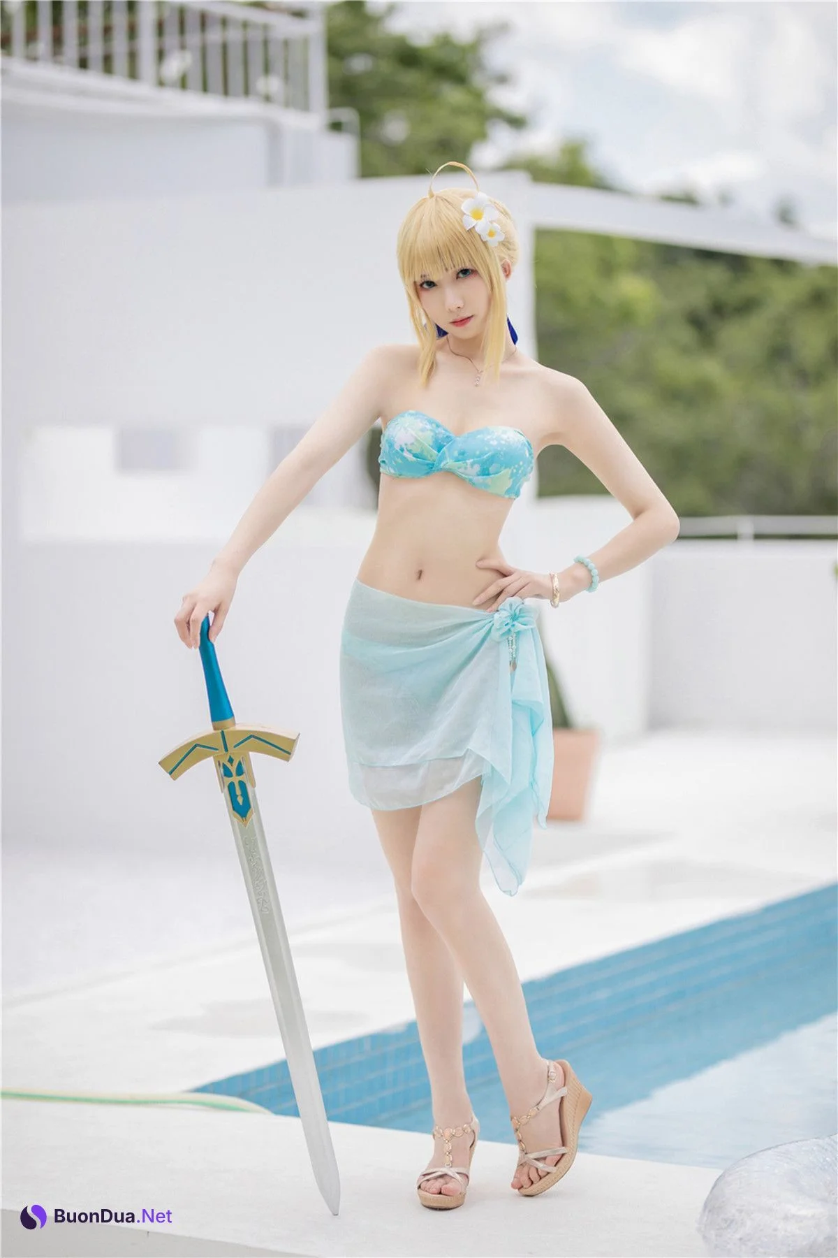 Cosplay 封疆疆v 阿尔托莉雅 潘德拉贡 泳装 - 写真 5