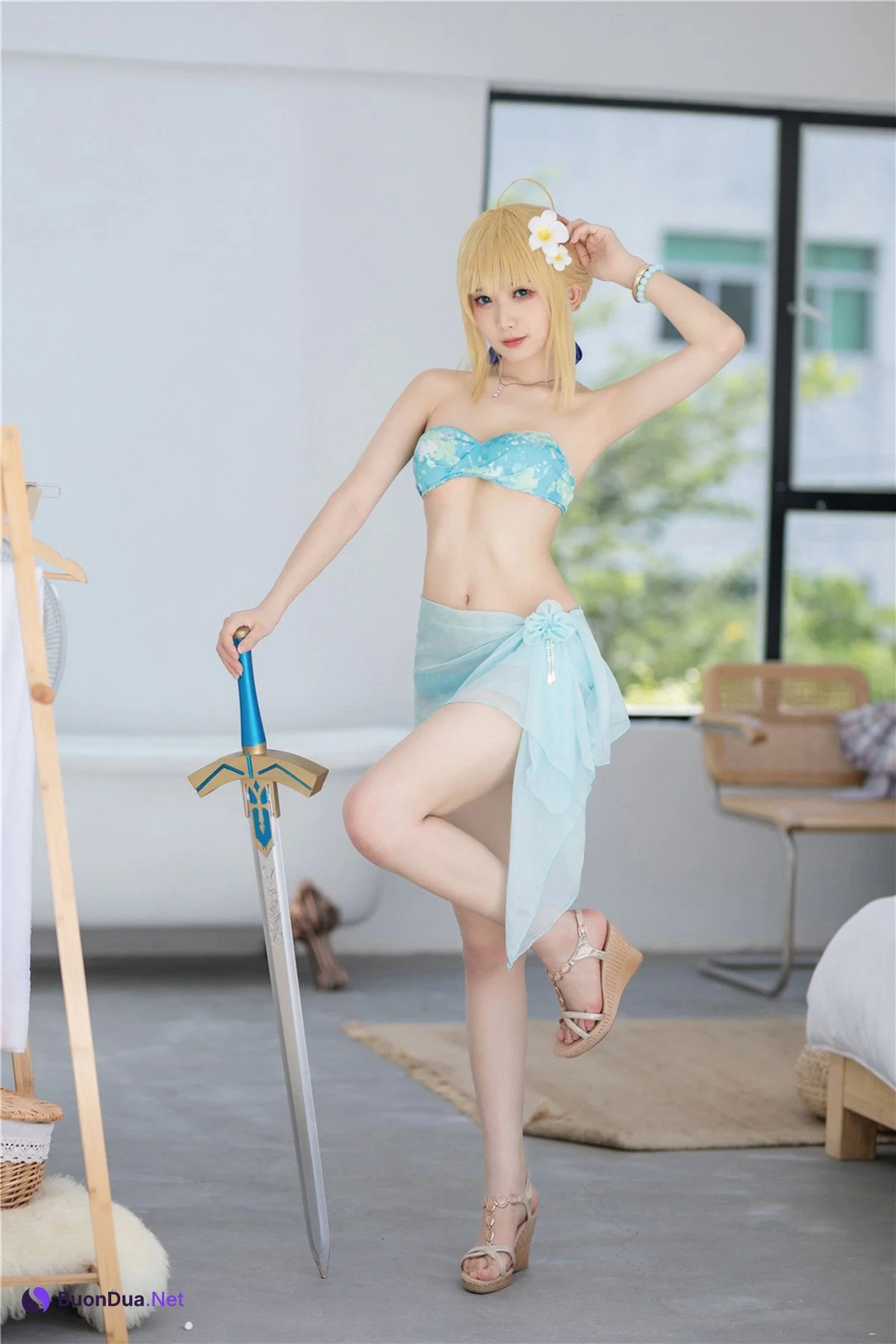 Cosplay 封疆疆v 阿尔托莉雅 潘德拉贡 泳装 - 写真 9
