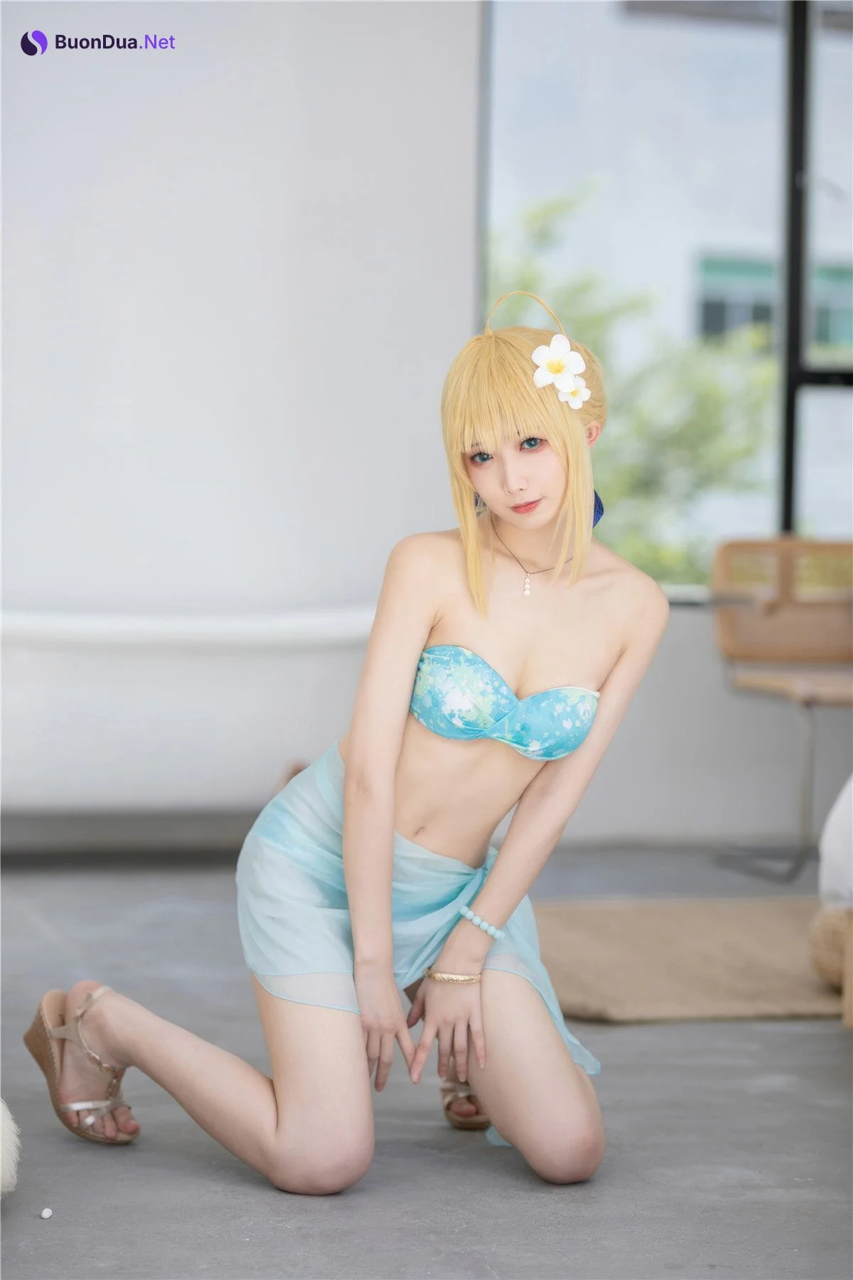 Cosplay 封疆疆v 阿尔托莉雅·潘德拉贡 泳装 - Photo 13