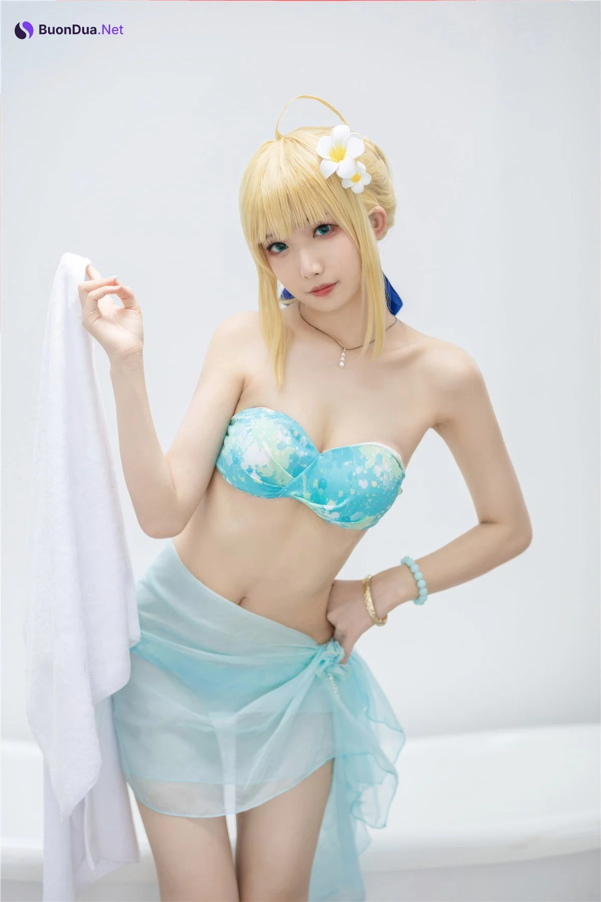 Cosplay 封疆疆v 阿尔托莉雅·潘德拉贡 泳装 - Photo 14