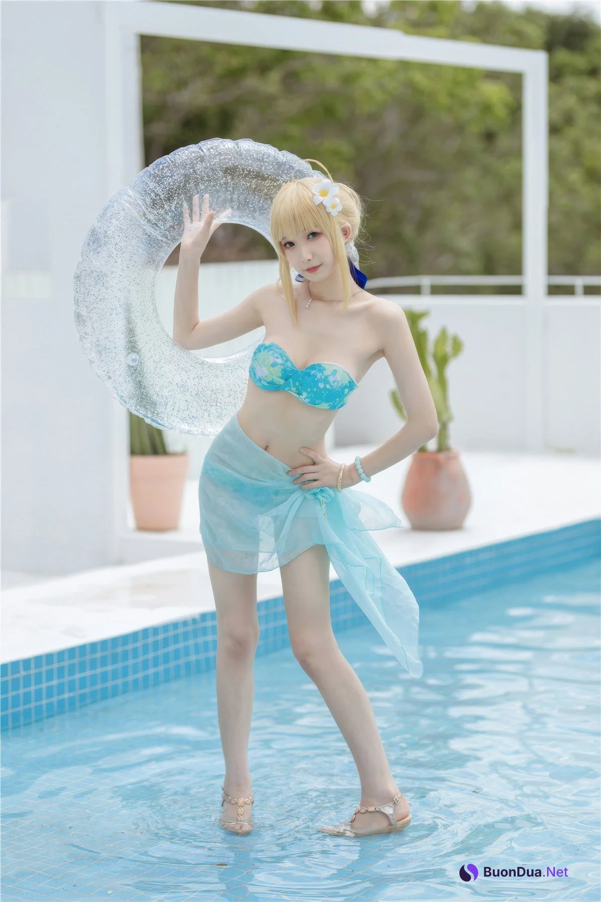 Cosplay 封疆疆v 阿尔托莉雅·潘德拉贡 泳装 - Photo 15